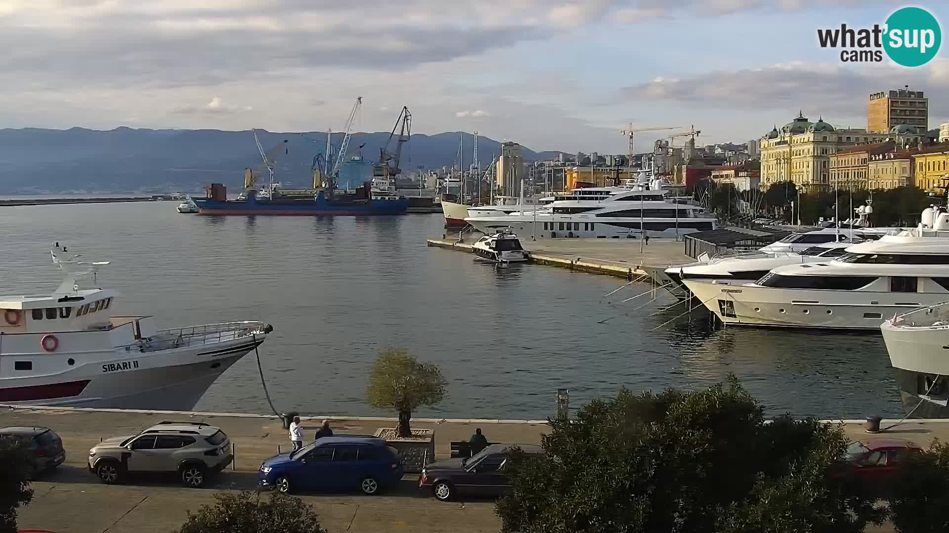 Die Riva und Marina in Rijeka – Live Webcam Kroatien