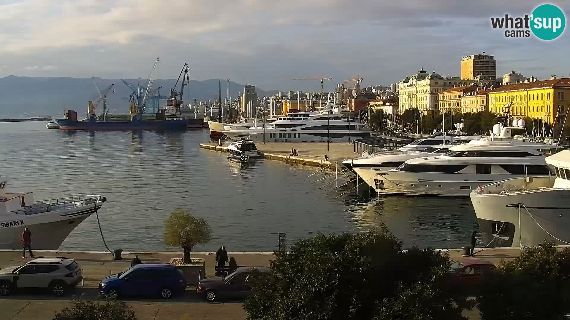 The Riva and Marina in Rijeka  – Live Webcam Croatia