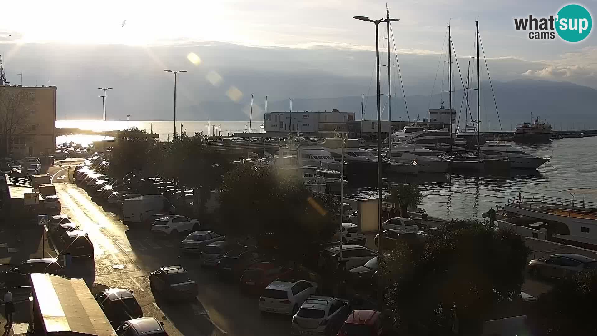 The Riva and Marina in Rijeka  – Live Webcam Croatia