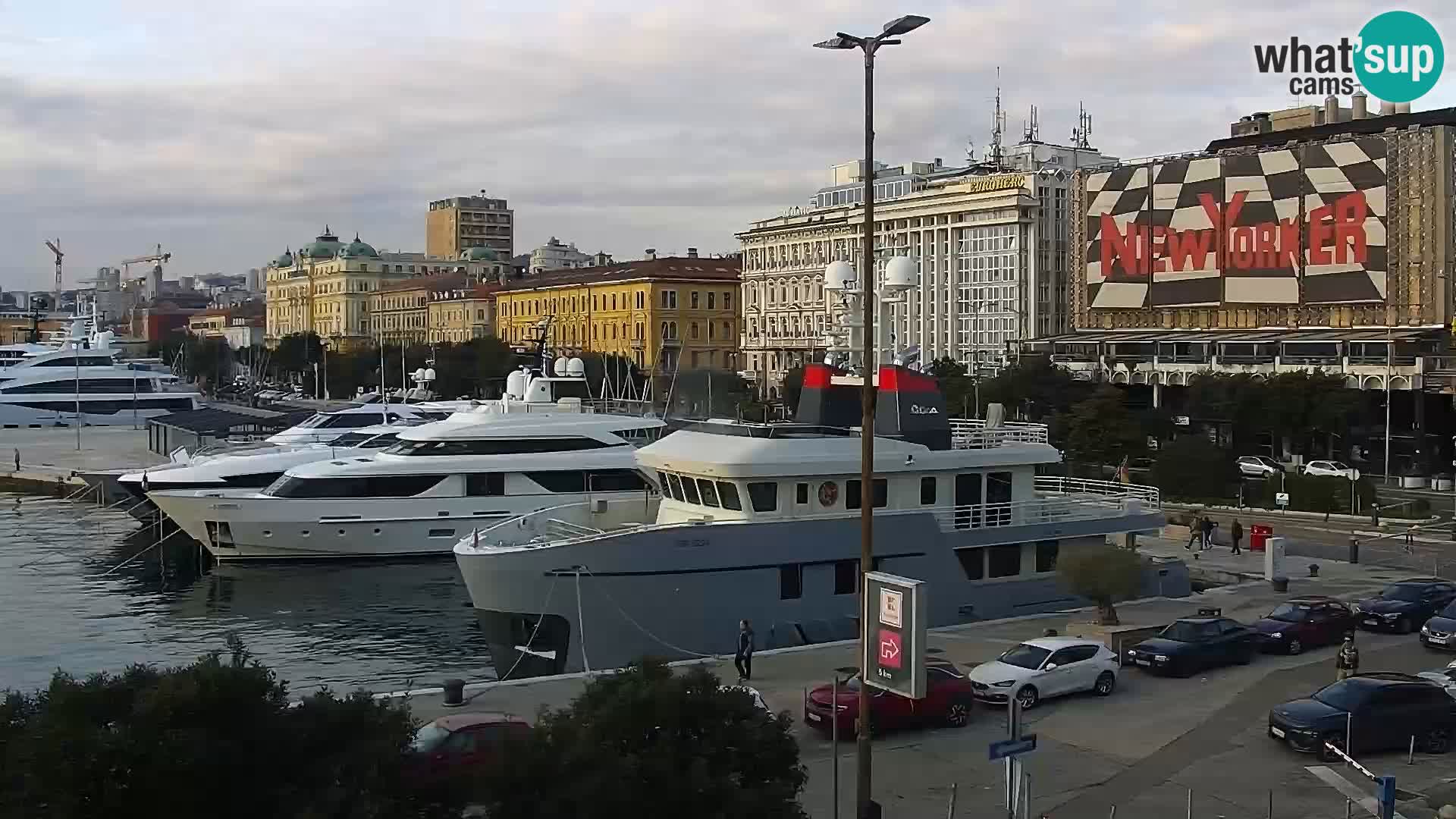 The Riva and Marina in Rijeka  – Live Webcam Croatia