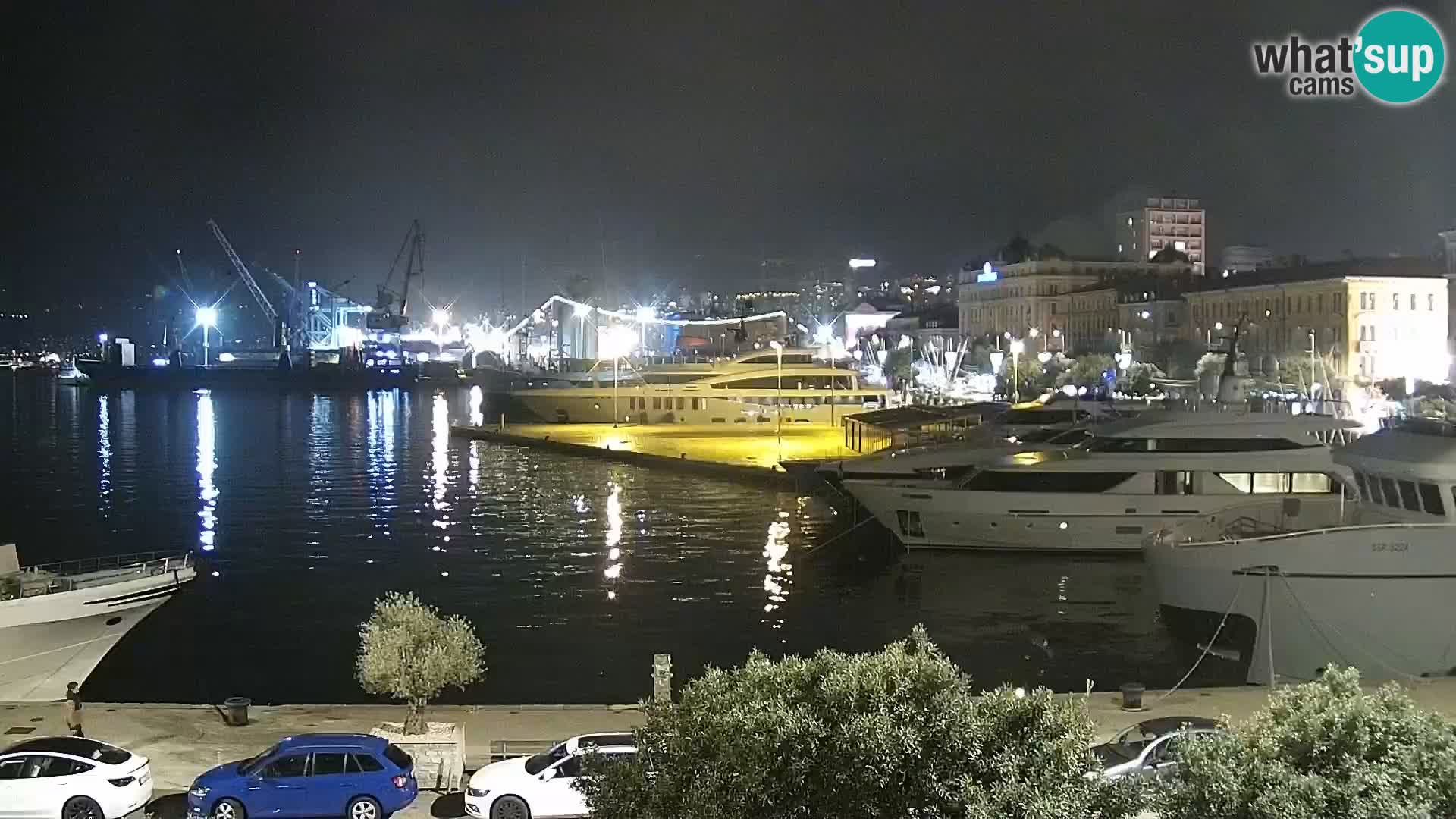 Die Riva und Marina in Rijeka – Live Webcam Kroatien