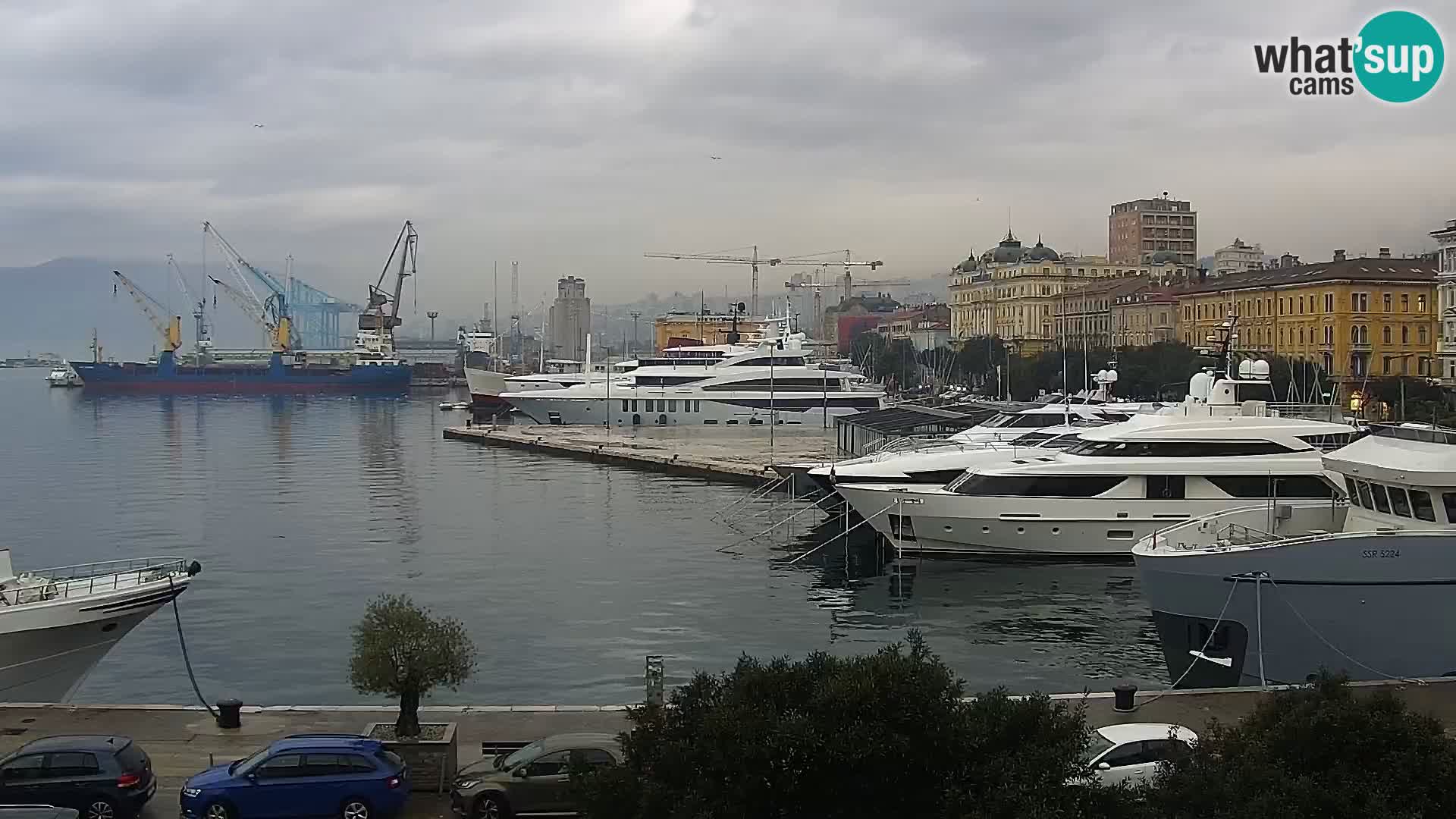 La Riva e la Marina a Rijeka (Fiume) – Live Webcam Croazia