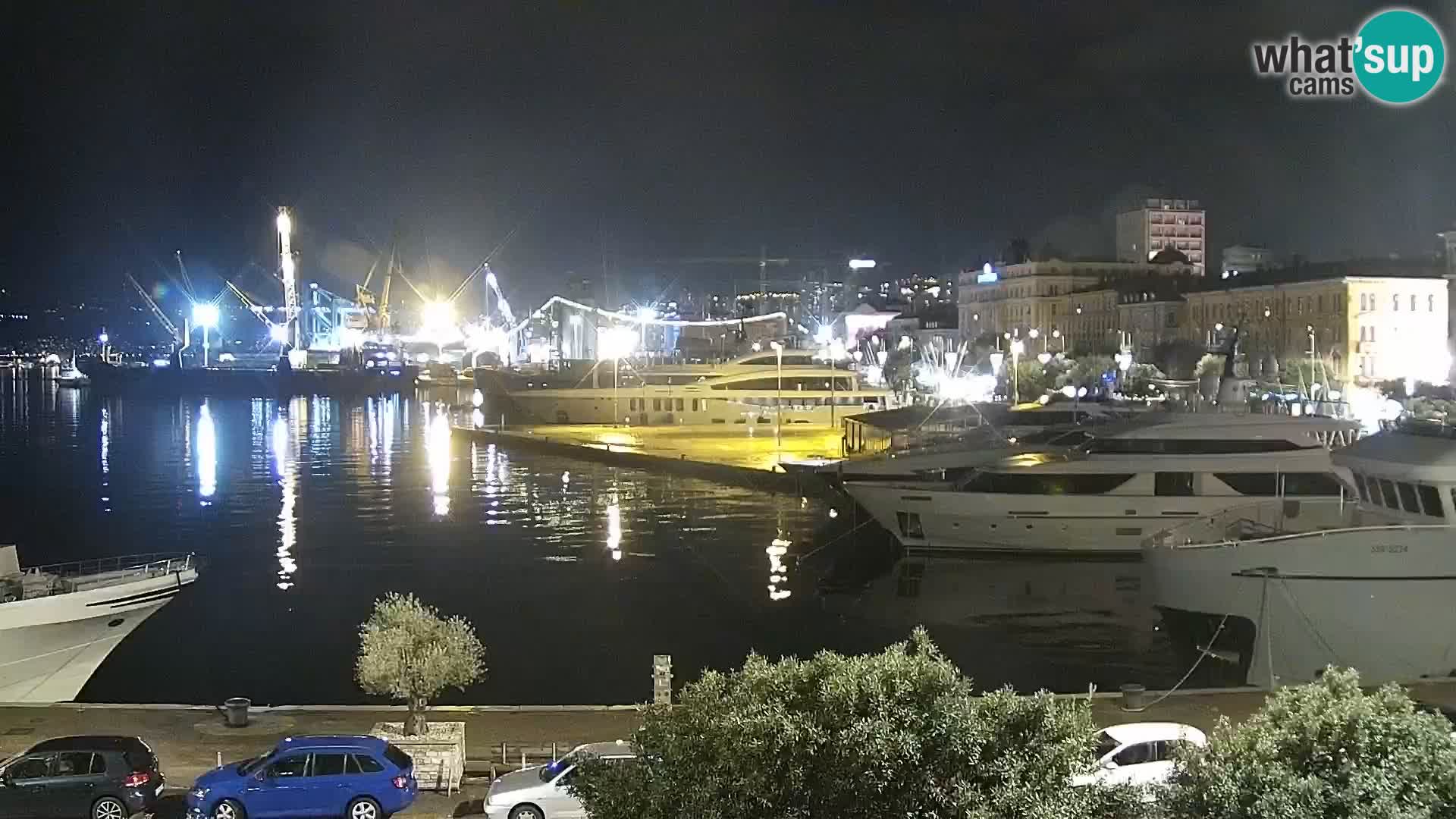 La Riva et Marina à Rijeka – Live Webcam Croatie