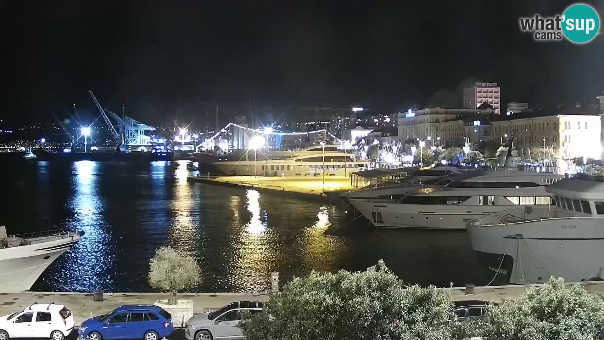 The Riva and Marina in Rijeka  – Live Webcam Croatia
