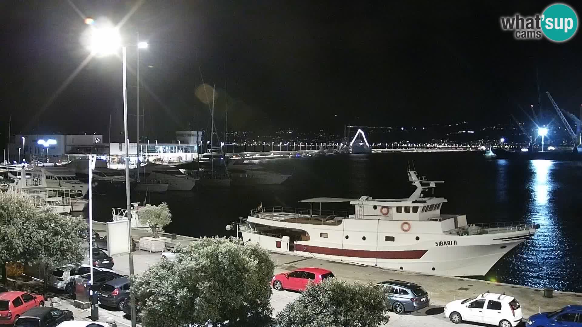 La Riva y Marina en Rijeka – Webcam en vivo Croacia