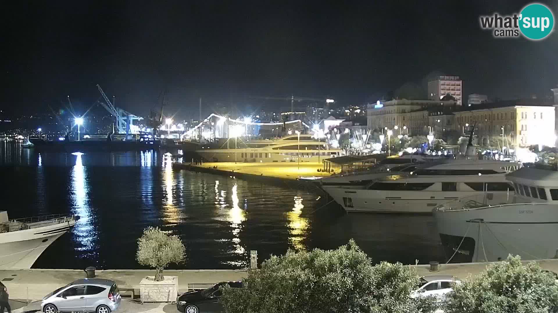 La Riva y Marina en Rijeka – Webcam en vivo Croacia