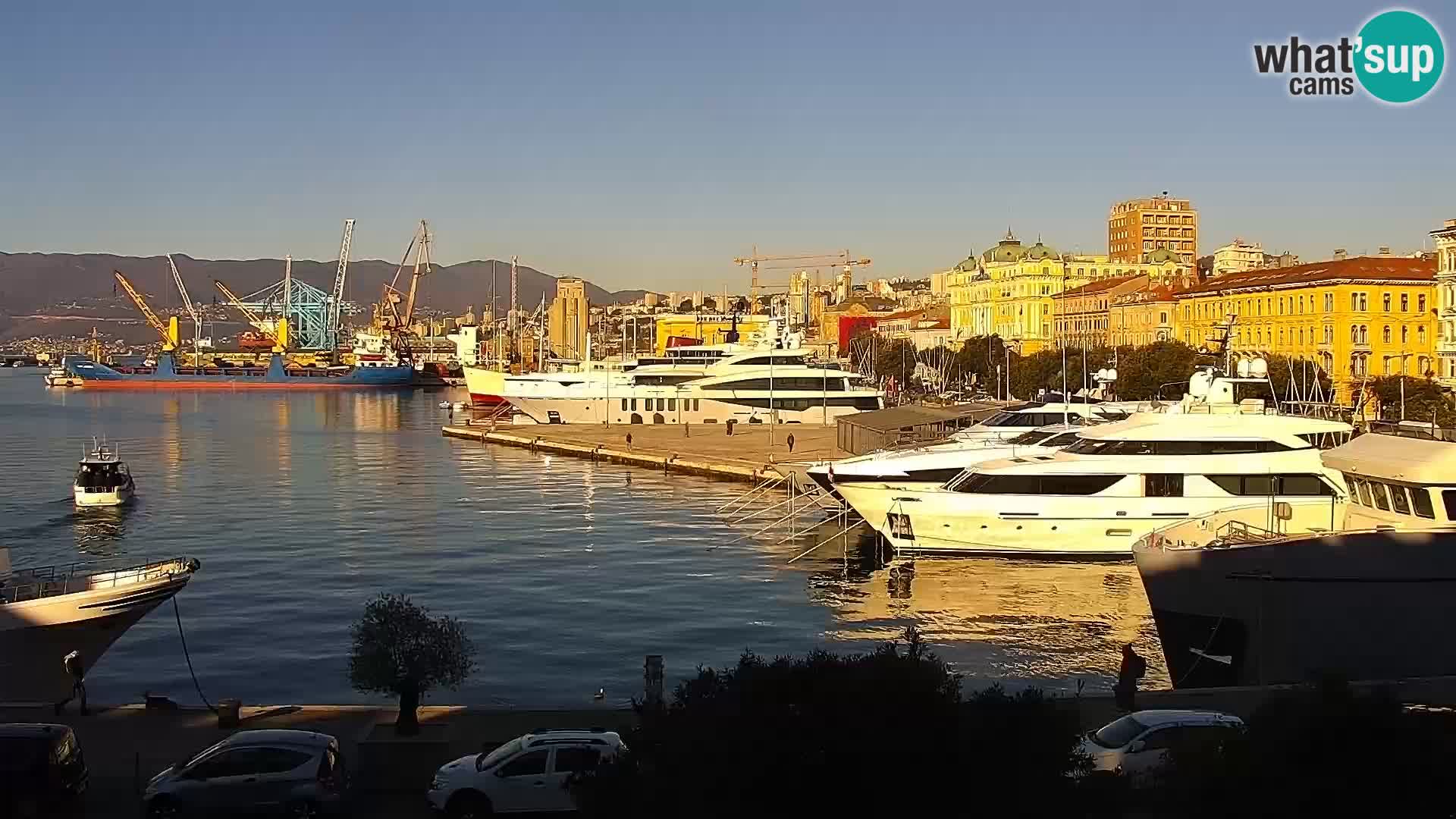 Die Riva und Marina in Rijeka – Live Webcam Kroatien