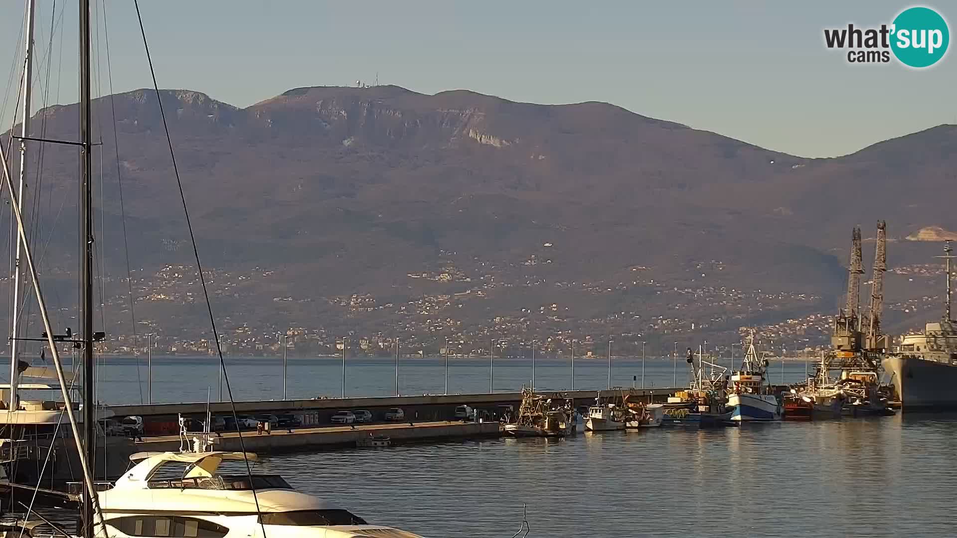Riva in Marina v Reki – Spletna kamera v živo Hrvaška