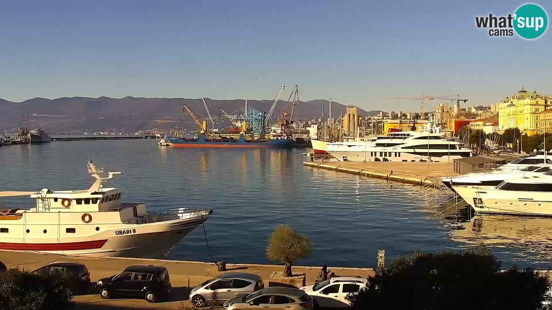 Die Riva und Marina in Rijeka – Live Webcam Kroatien