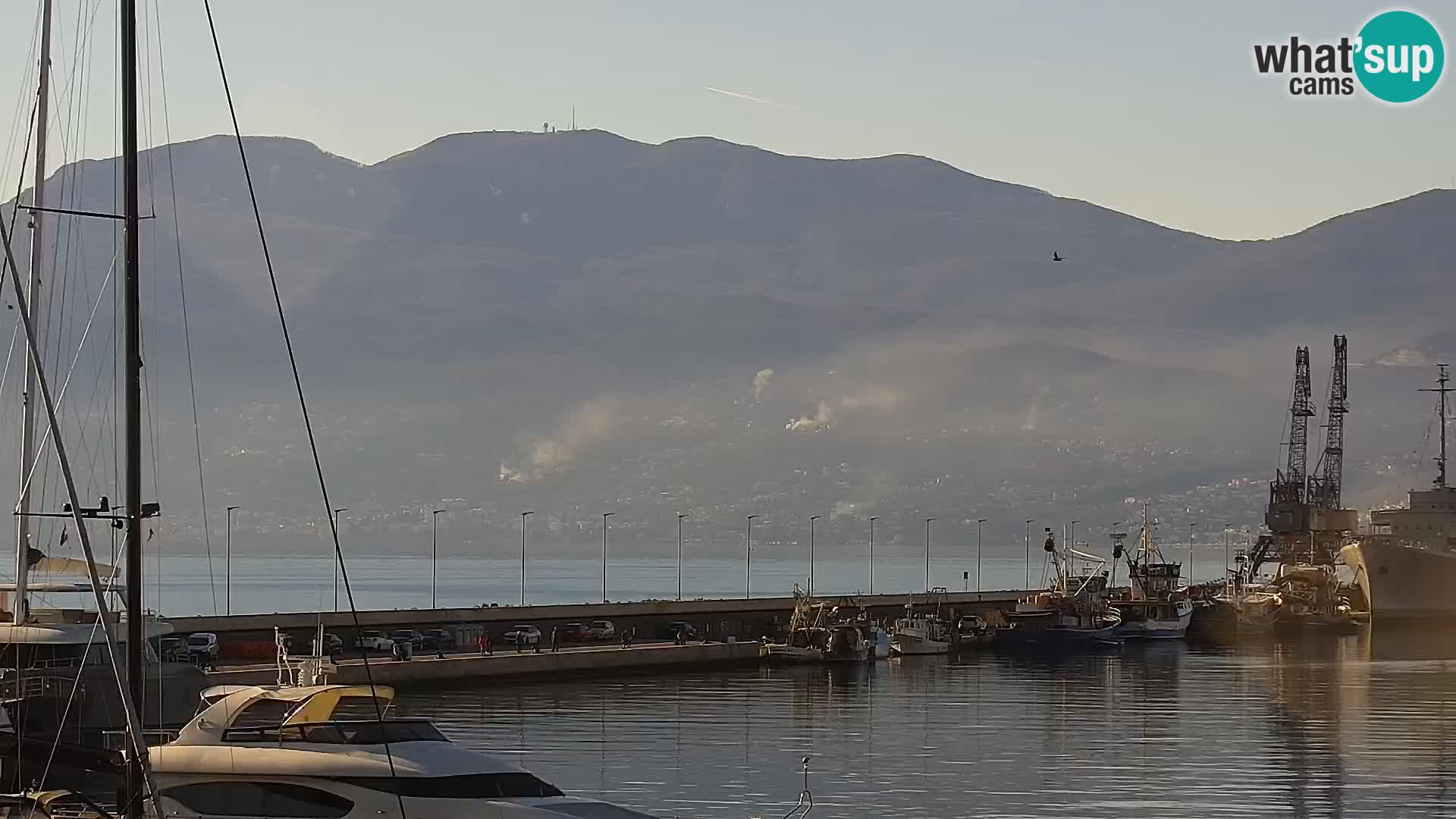 The Riva and Marina in Rijeka  – Live Webcam Croatia