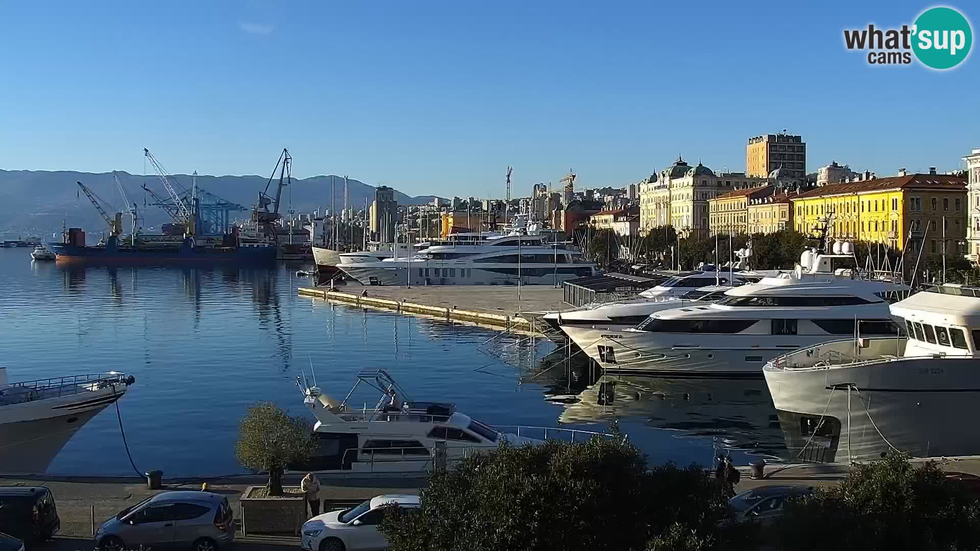 The Riva and Marina in Rijeka  – Live Webcam Croatia