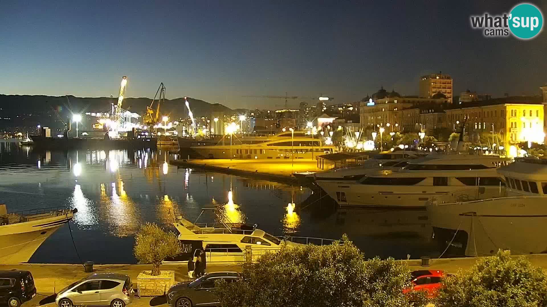 The Riva and Marina in Rijeka  – Live Webcam Croatia