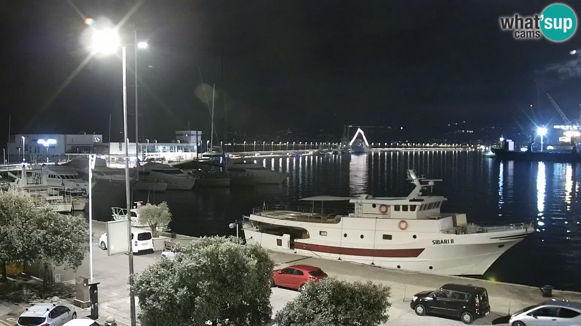 The Riva and Marina in Rijeka  – Live Webcam Croatia