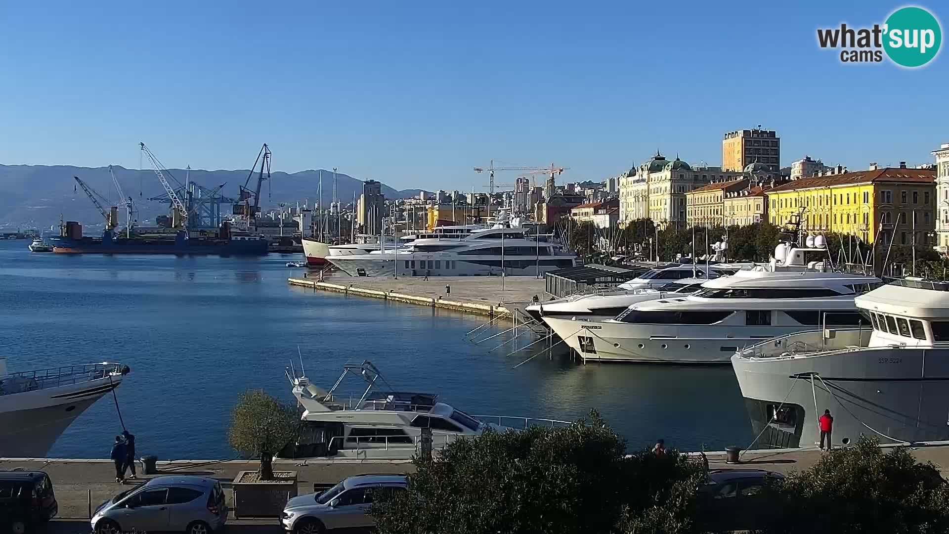 Die Riva und Marina in Rijeka – Live Webcam Kroatien