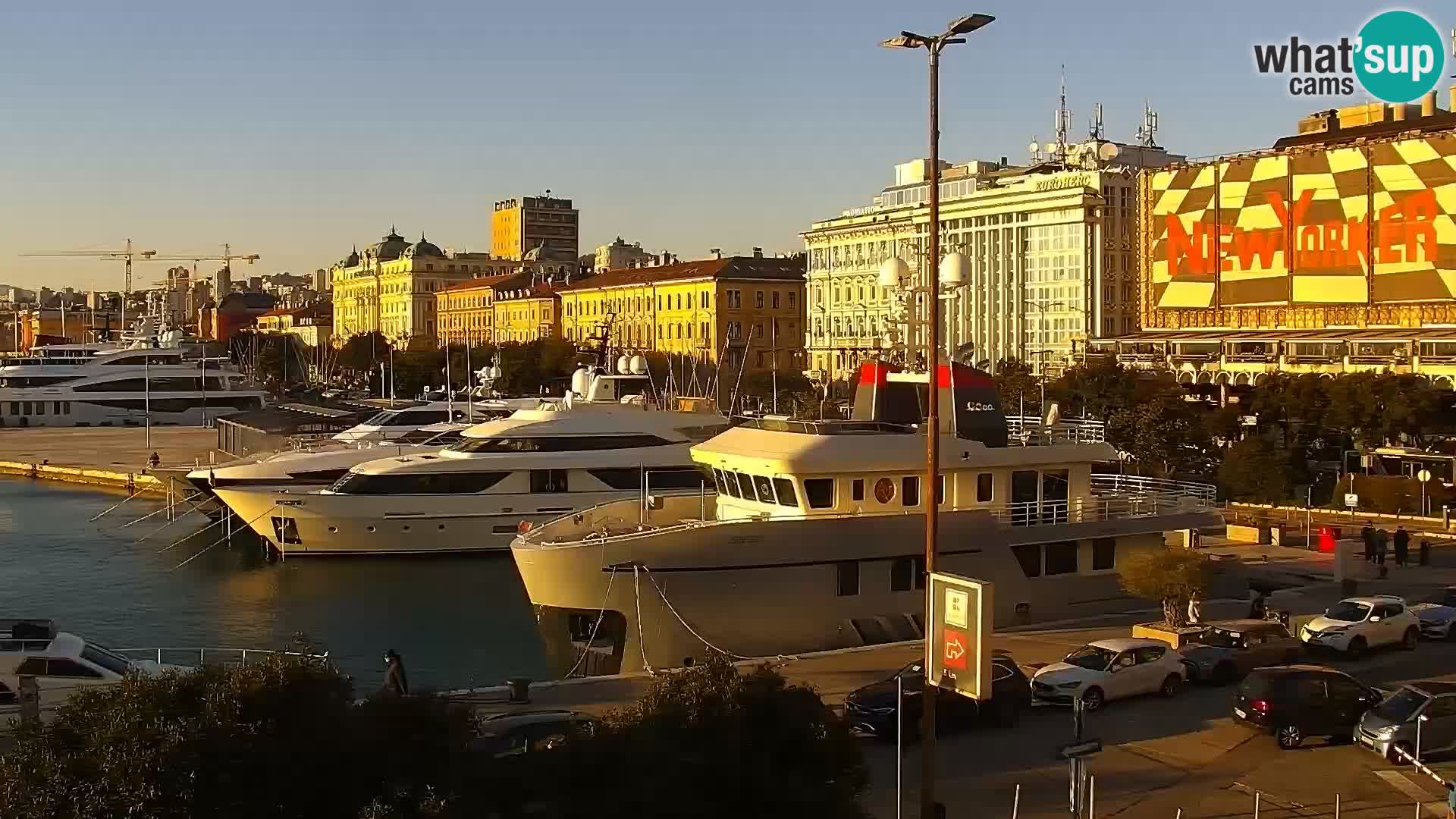 The Riva and Marina in Rijeka  – Live Webcam Croatia
