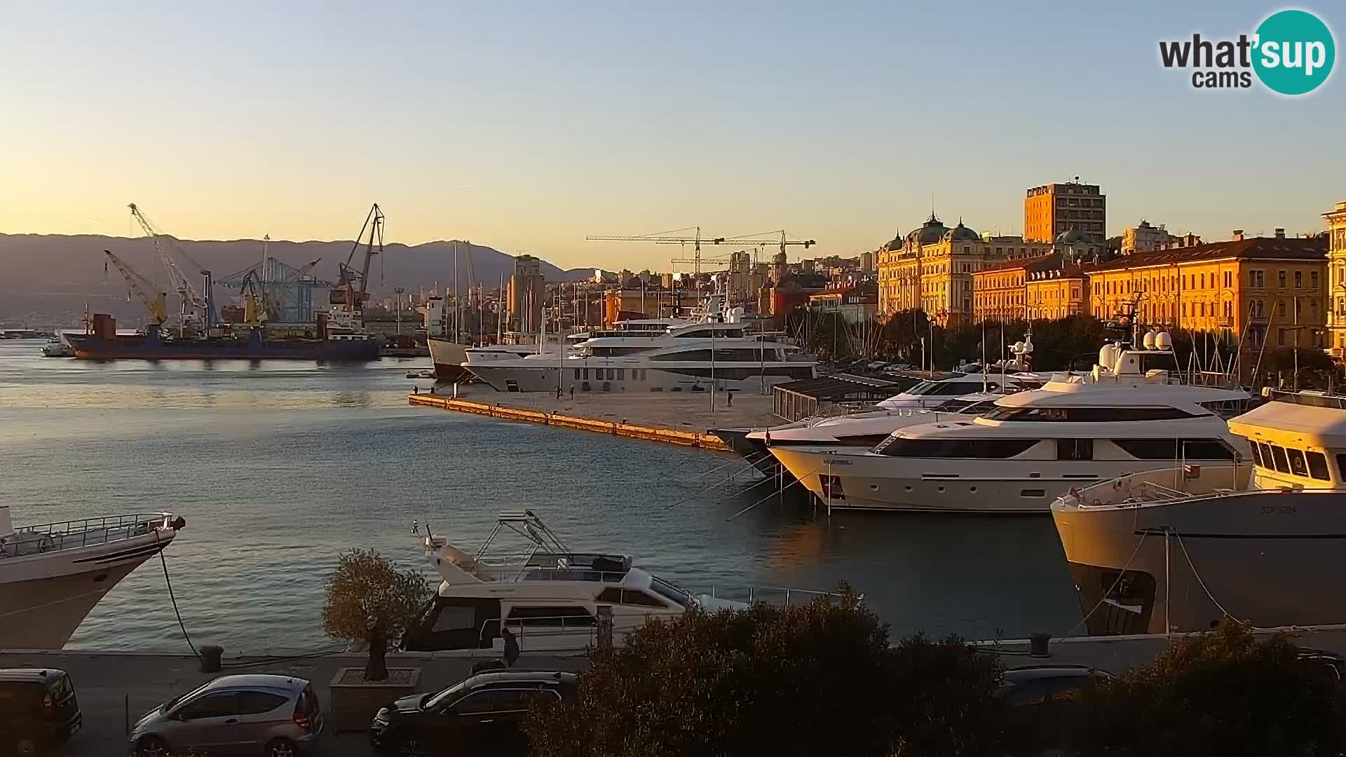 Die Riva und Marina in Rijeka – Live Webcam Kroatien