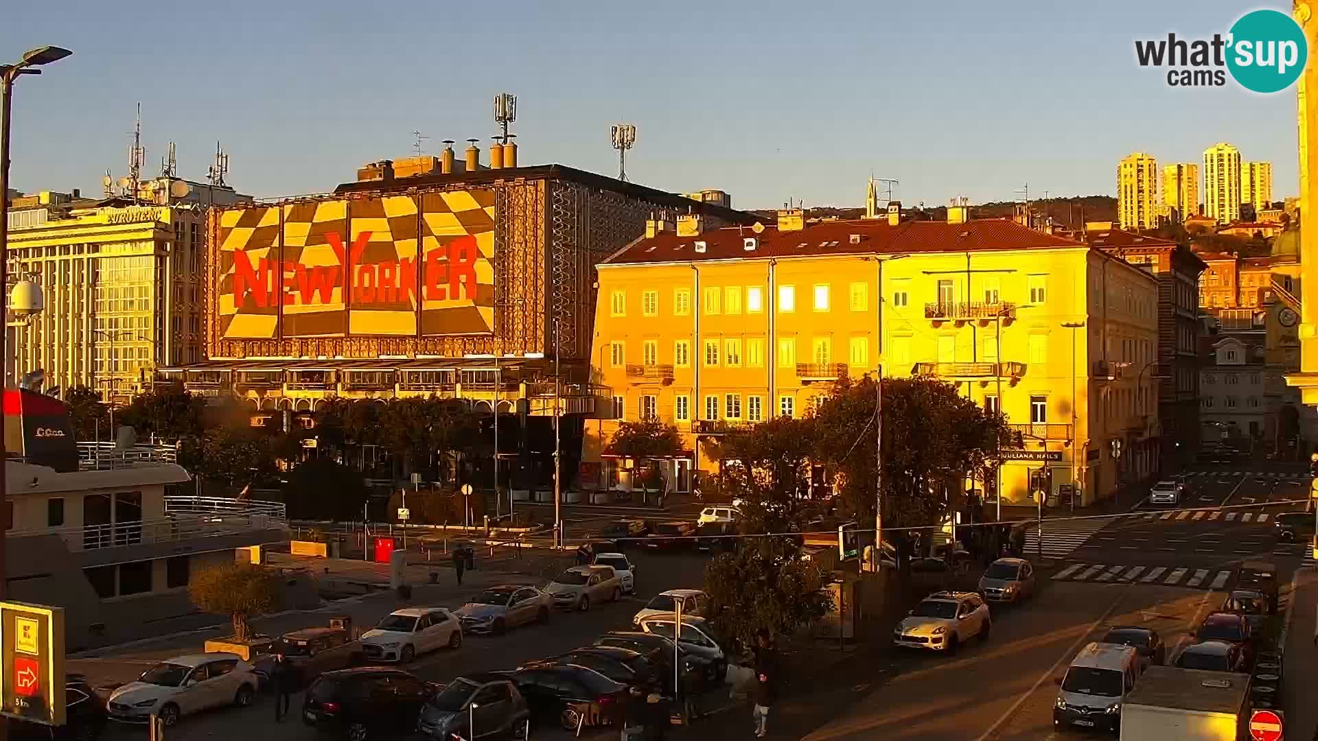 The Riva and Marina in Rijeka  – Live Webcam Croatia