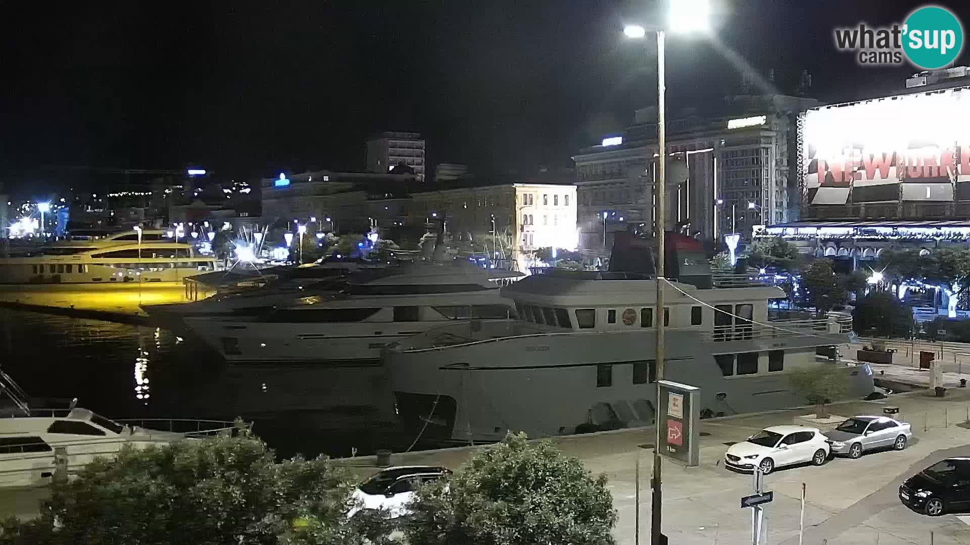 The Riva and Marina in Rijeka  – Live Webcam Croatia