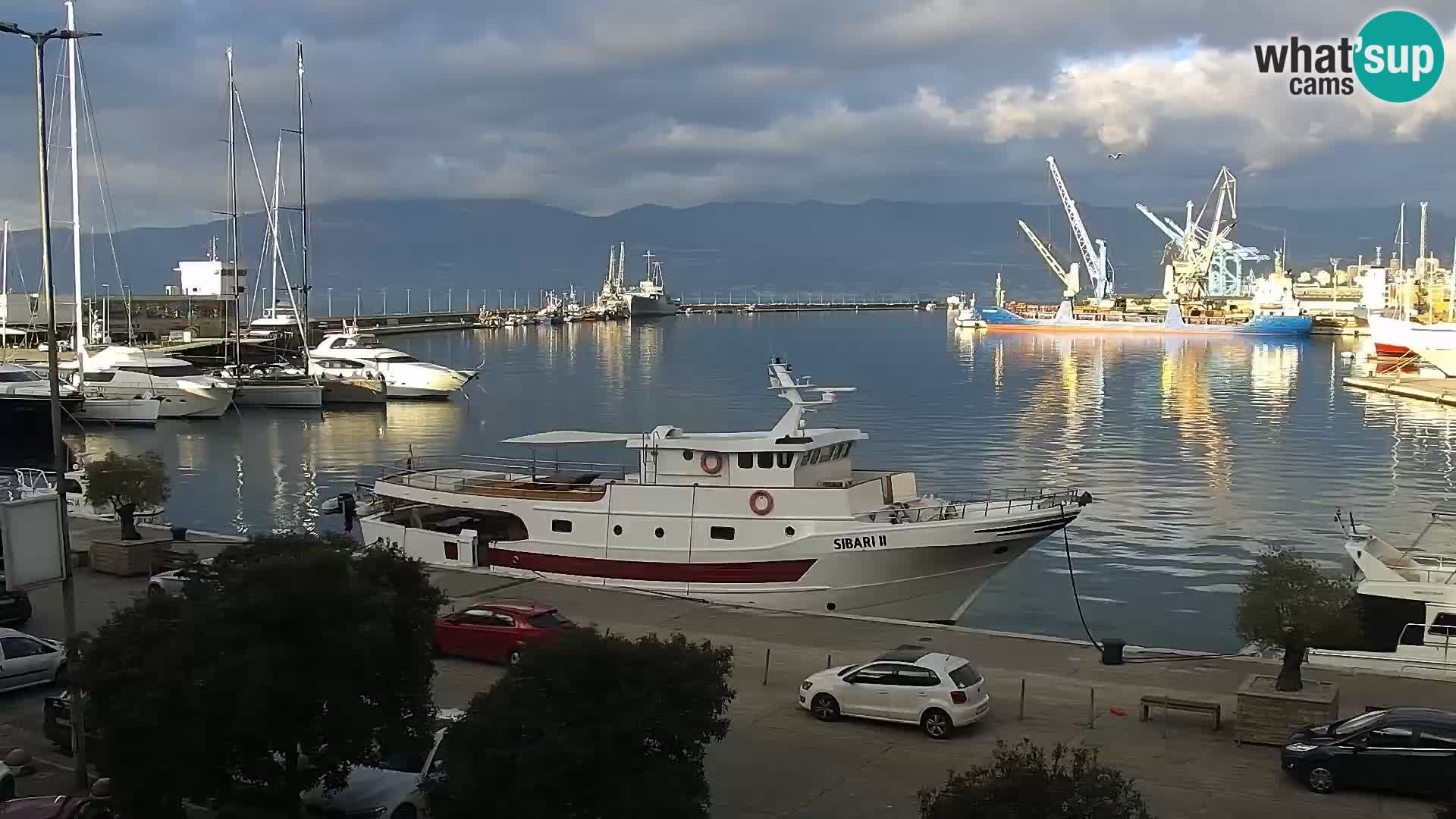 La Riva et Marina à Rijeka – Live Webcam Croatie