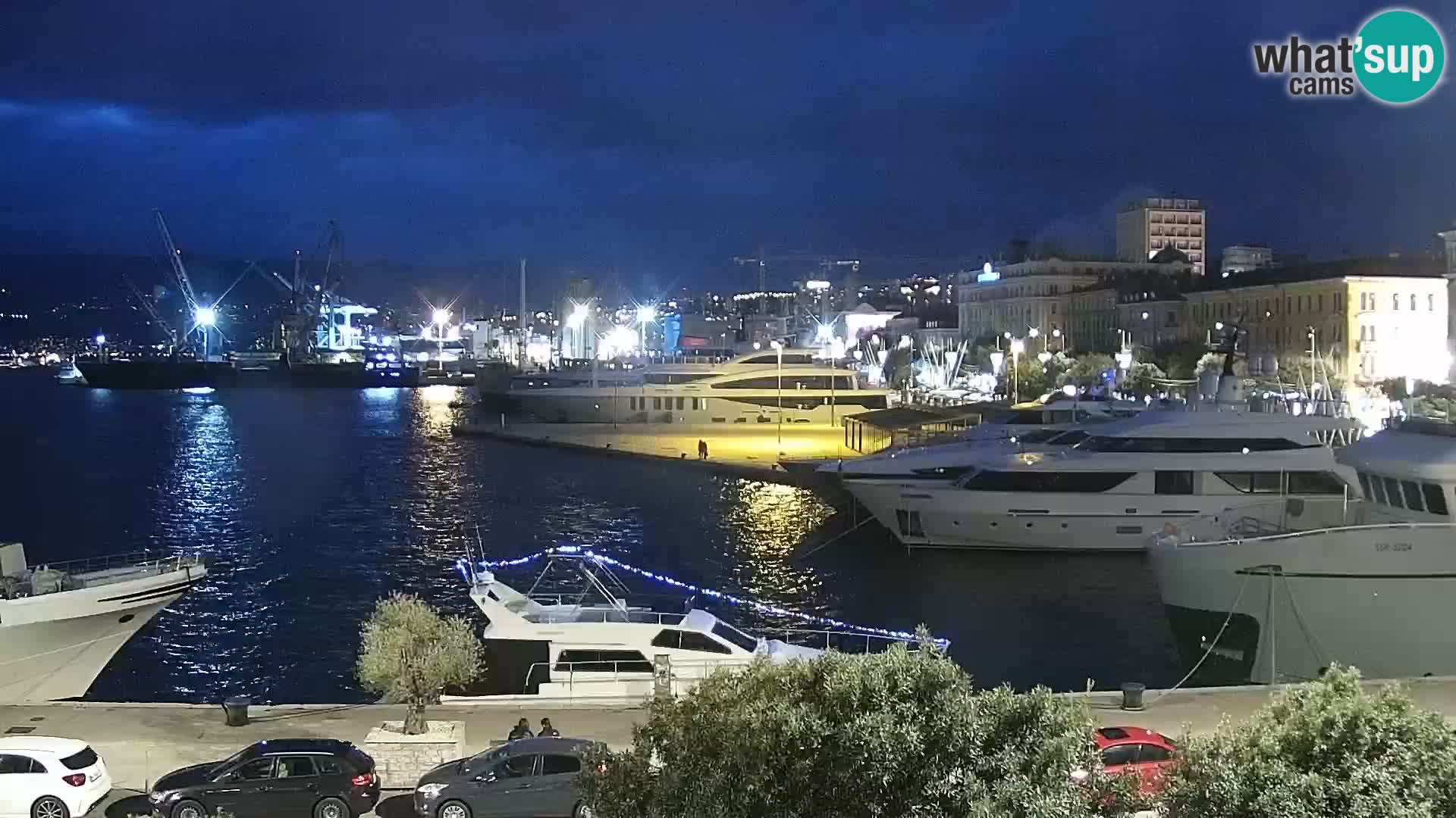 Die Riva und Marina in Rijeka – Live Webcam Kroatien