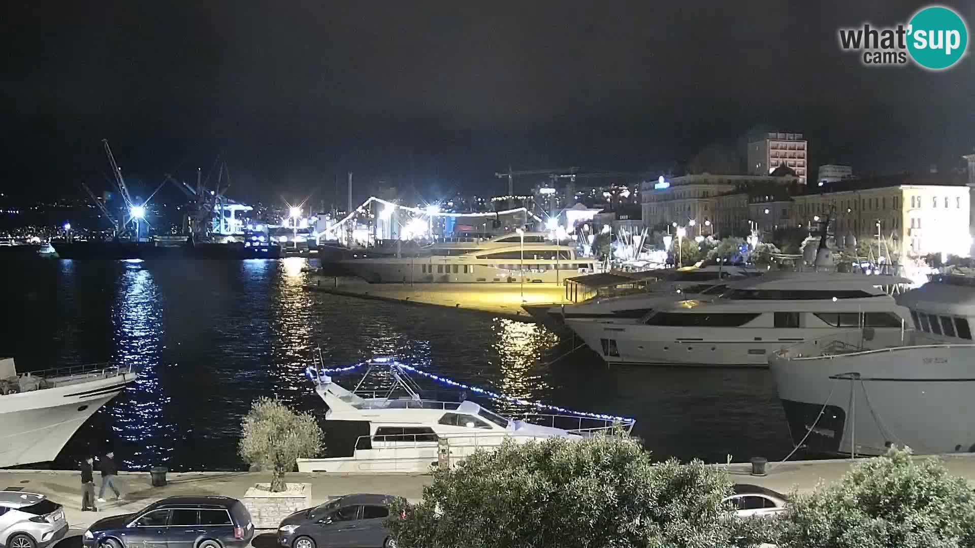 La Riva y Marina en Rijeka – Webcam en vivo Croacia