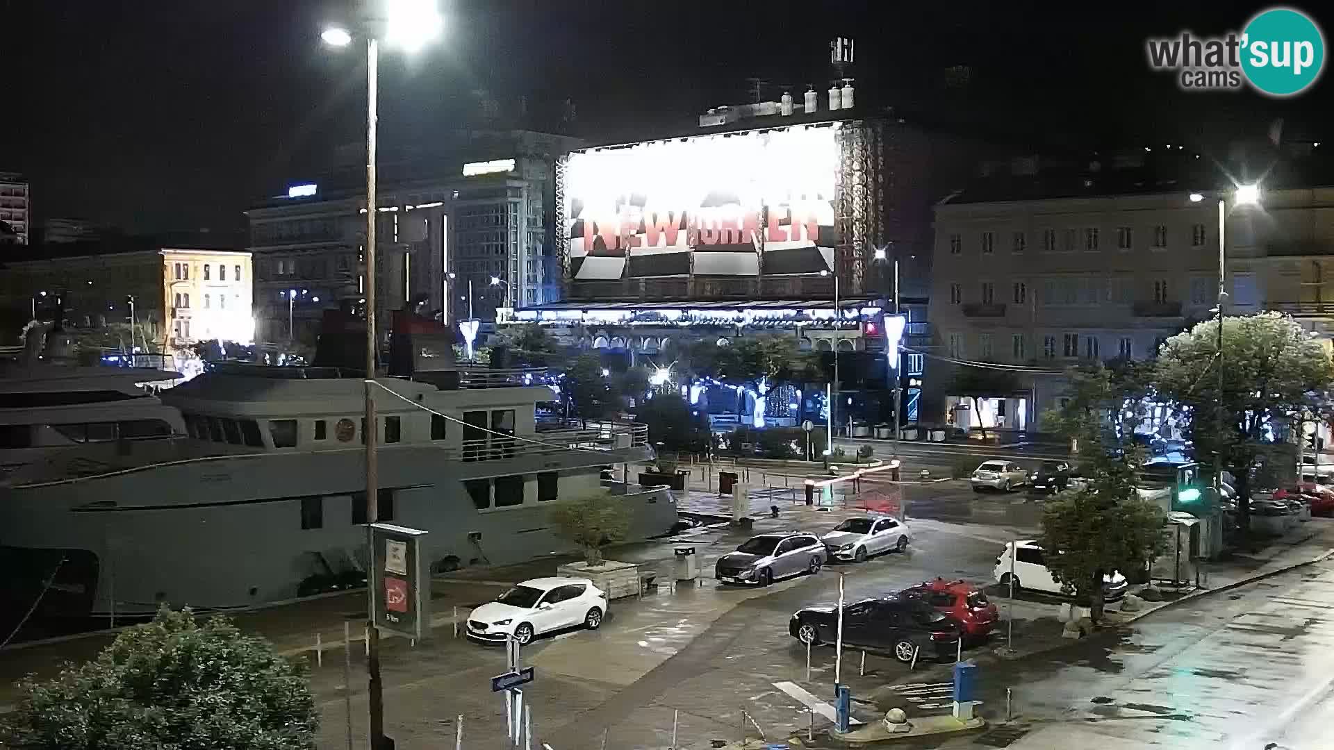 The Riva and Marina in Rijeka  – Live Webcam Croatia