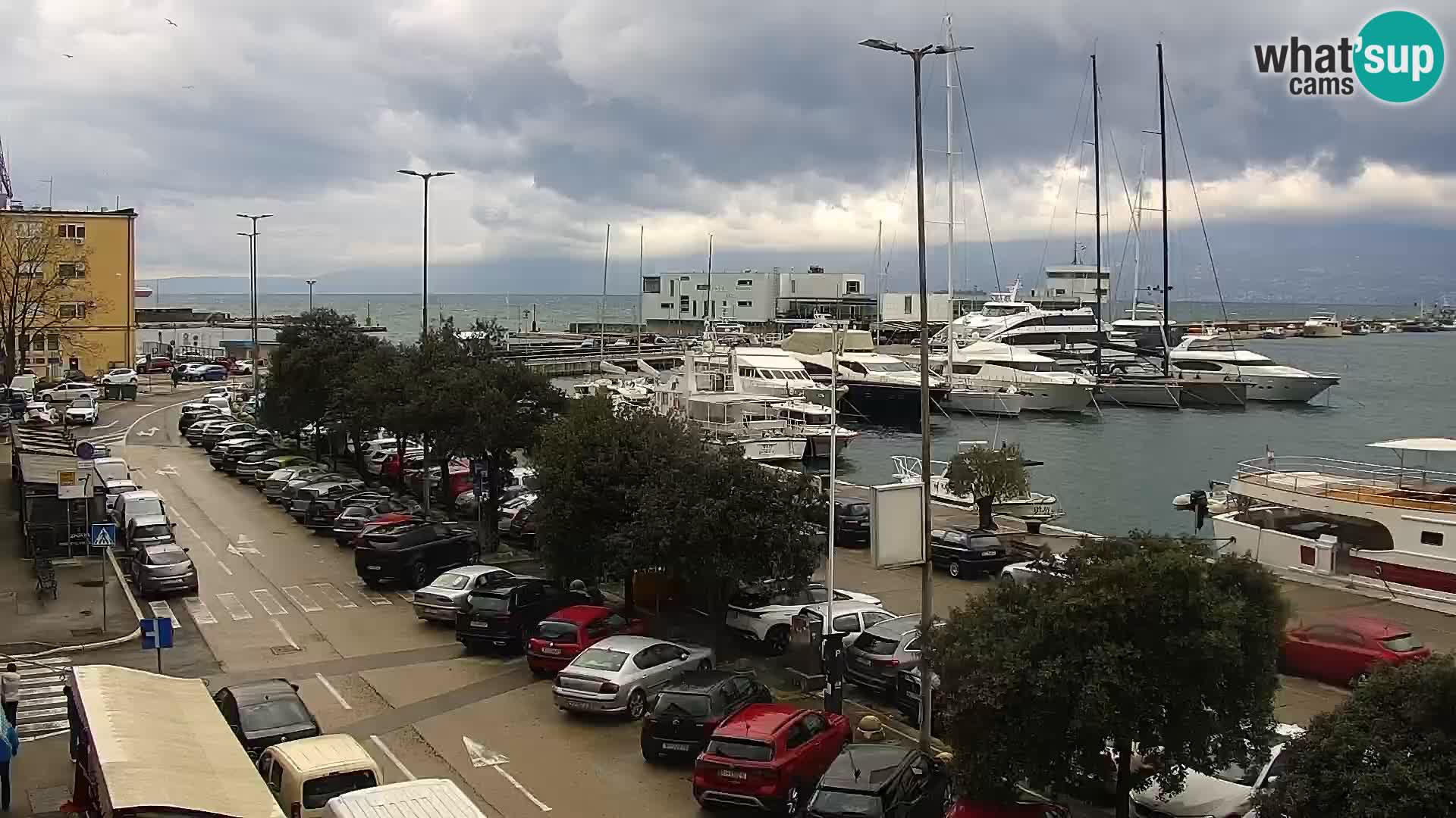 The Riva and Marina in Rijeka  – Live Webcam Croatia