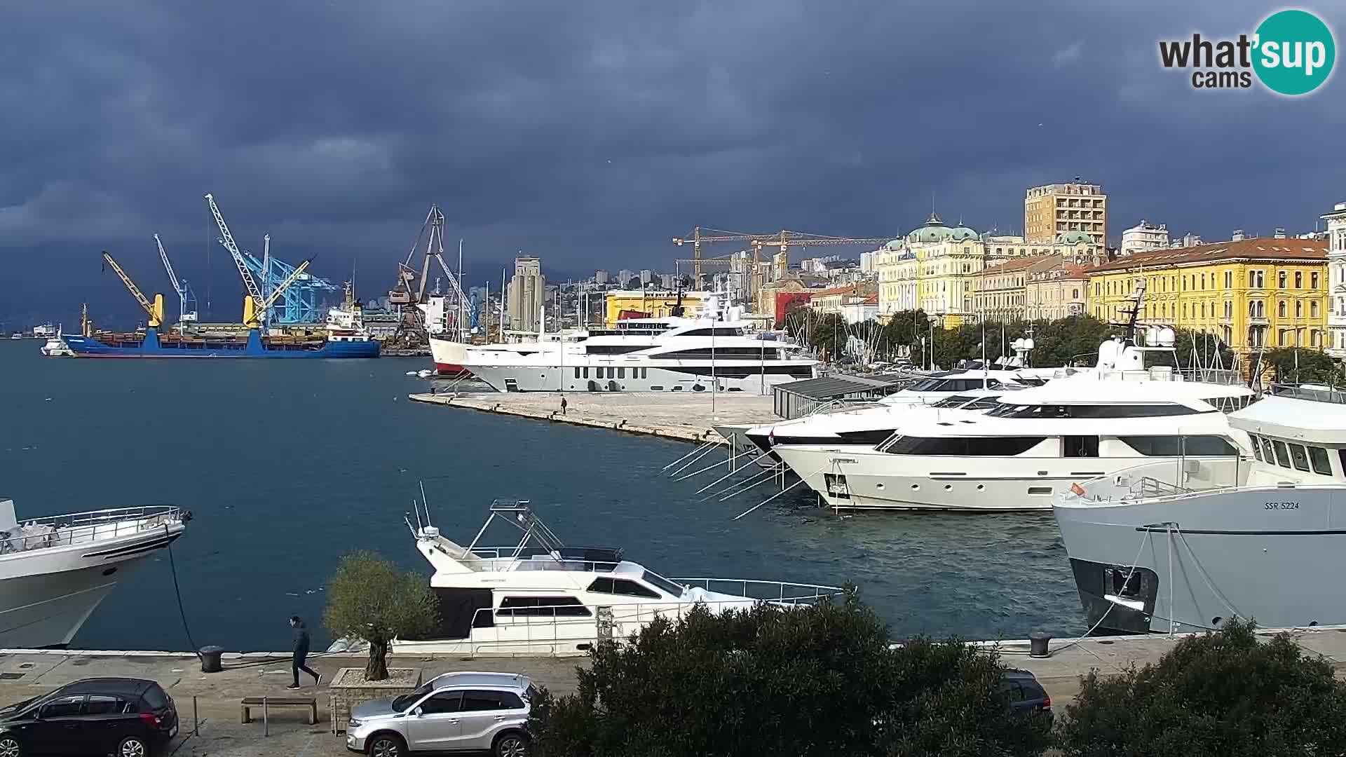 Die Riva und Marina in Rijeka – Live Webcam Kroatien