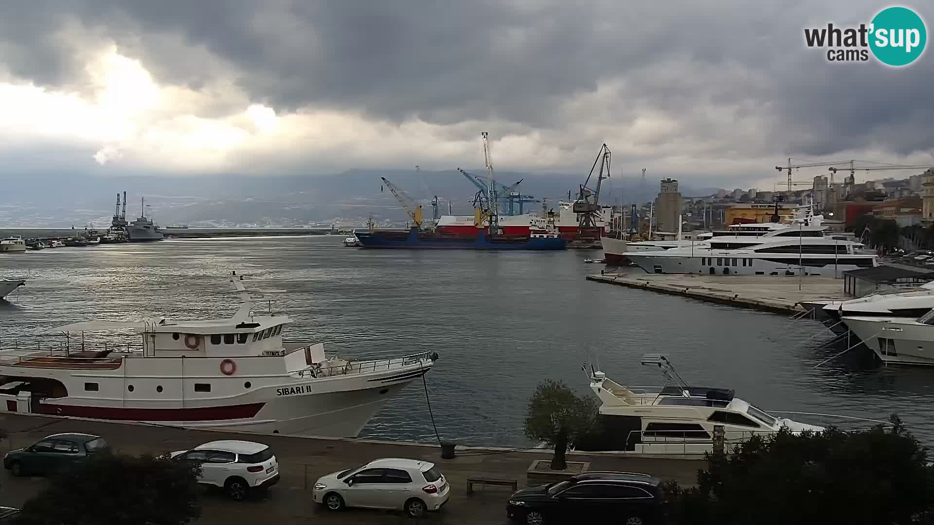 The Riva and Marina in Rijeka  – Live Webcam Croatia
