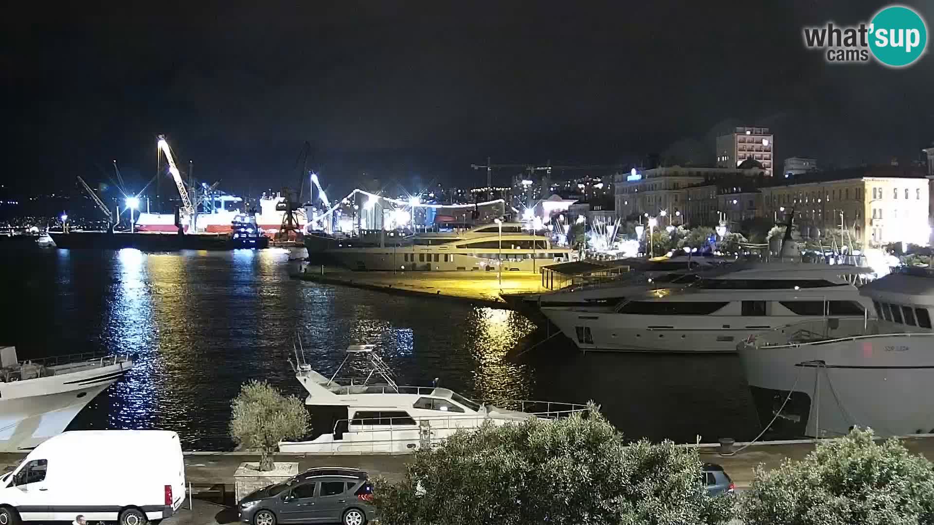 The Riva and Marina in Rijeka  – Live Webcam Croatia