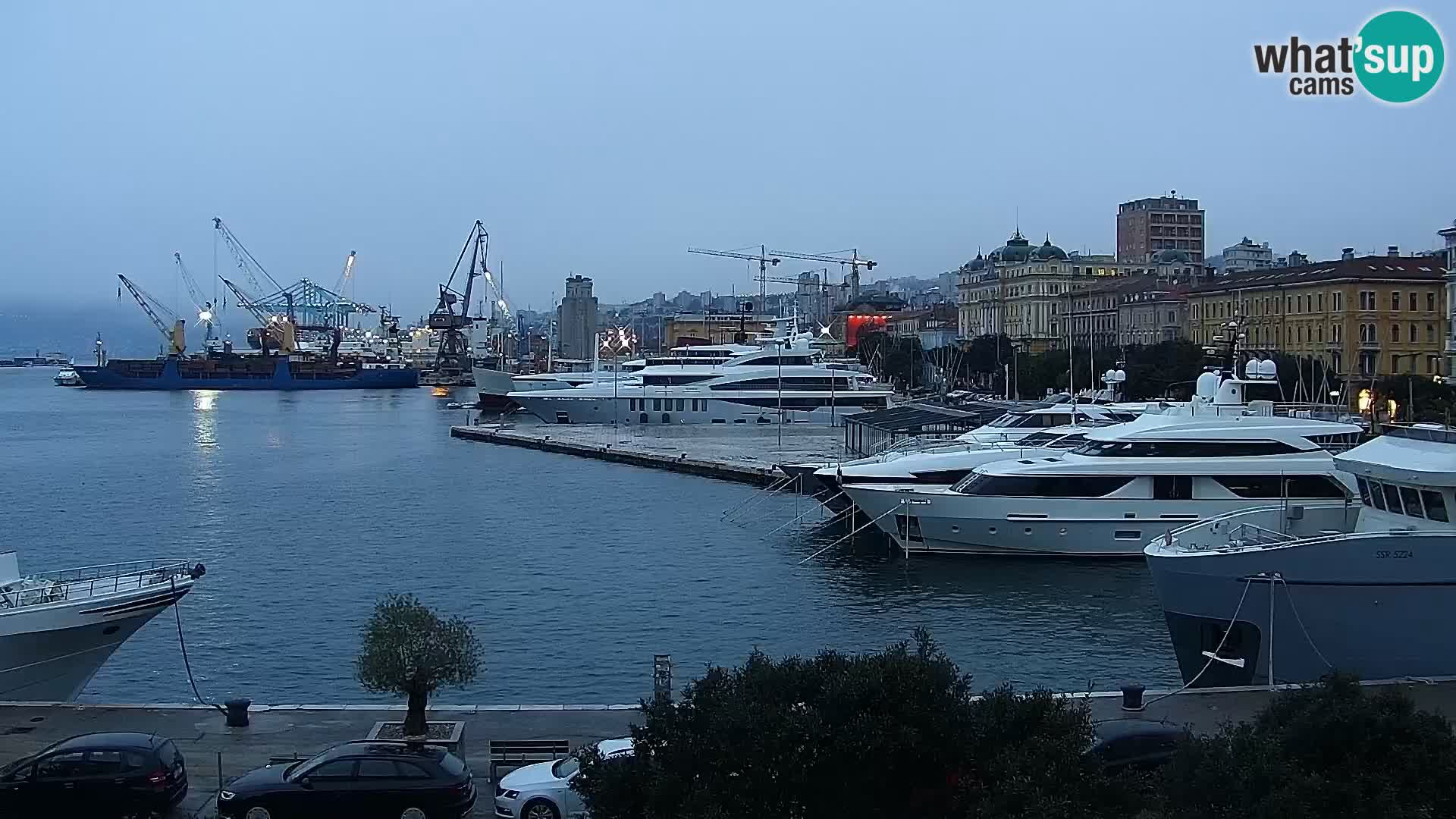 The Riva and Marina in Rijeka  – Live Webcam Croatia