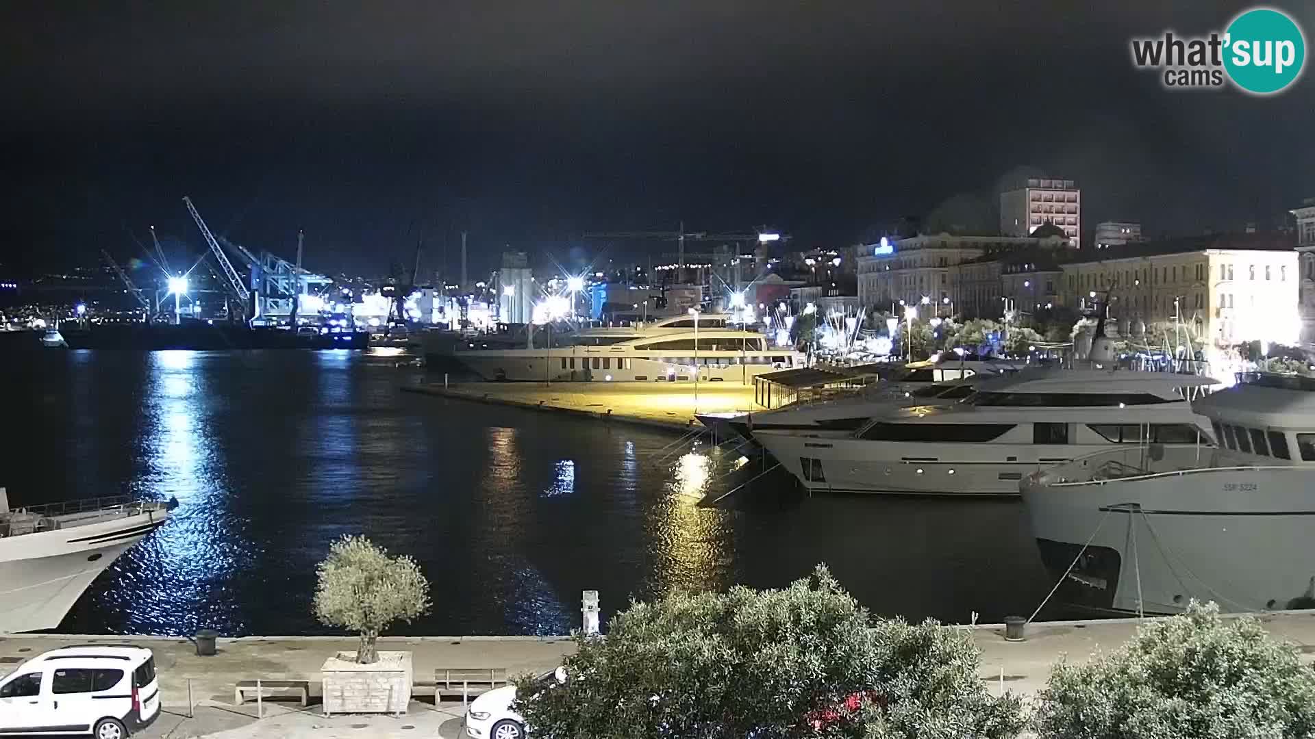La Riva y Marina en Rijeka – Webcam en vivo Croacia
