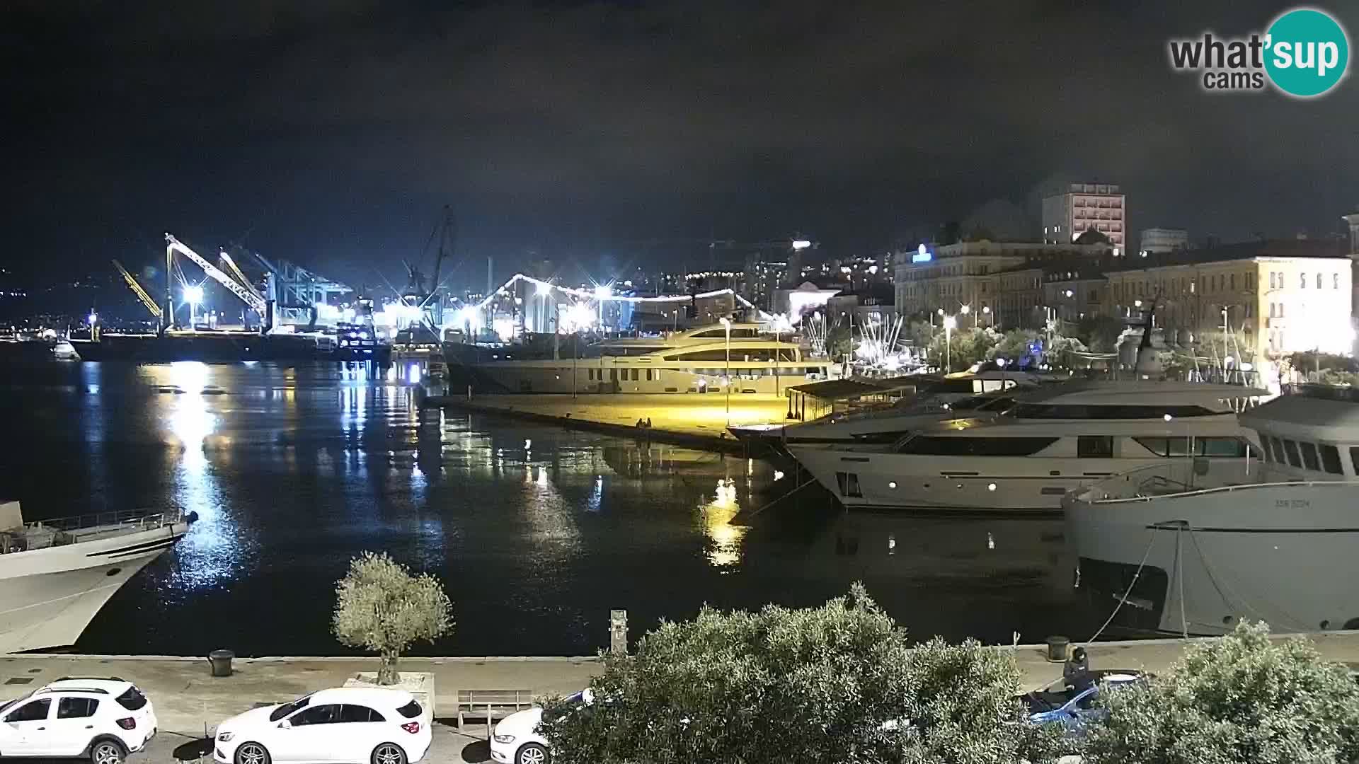 The Riva and Marina in Rijeka  – Live Webcam Croatia