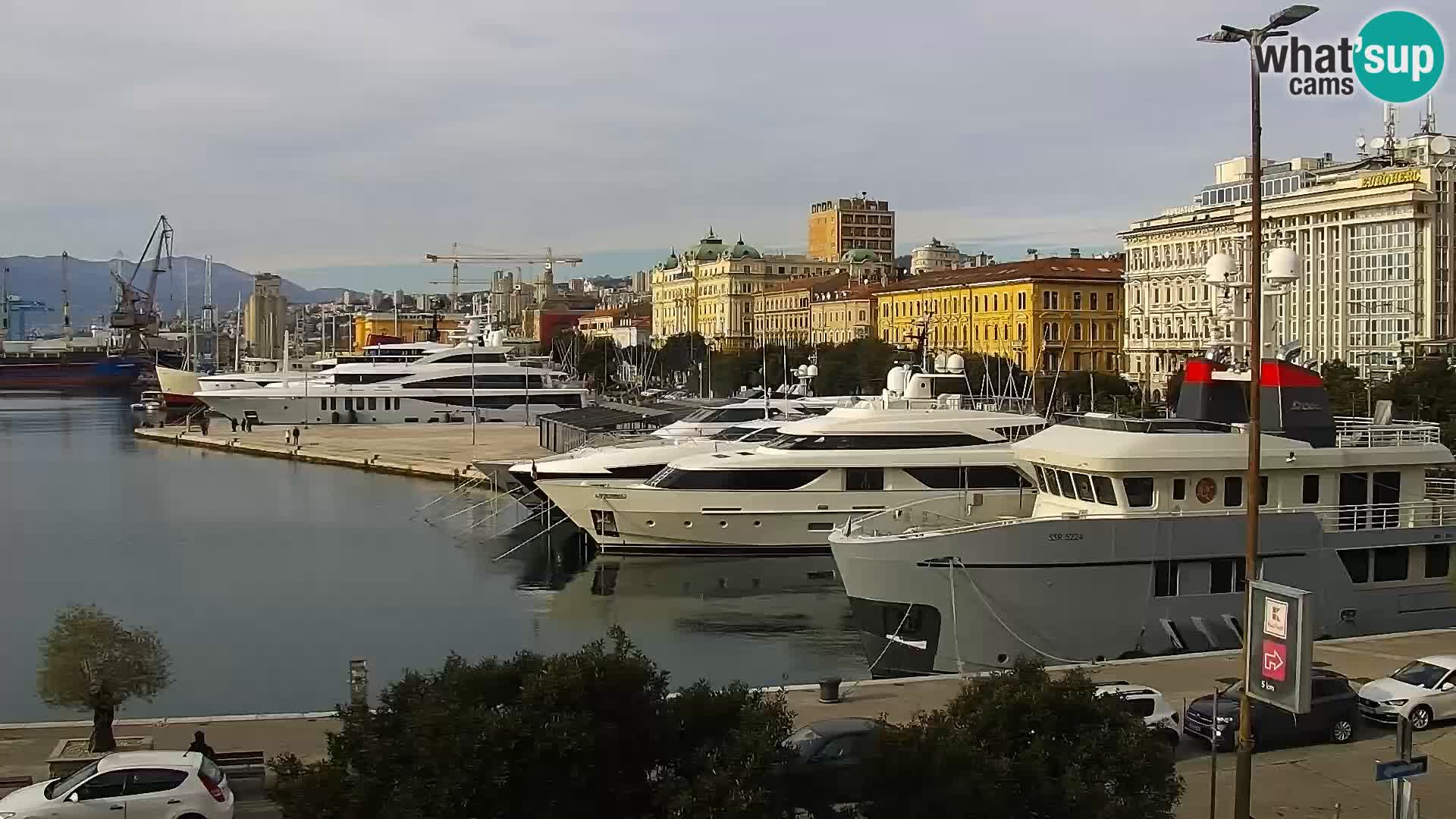 La Riva et Marina à Rijeka – Live Webcam Croatie