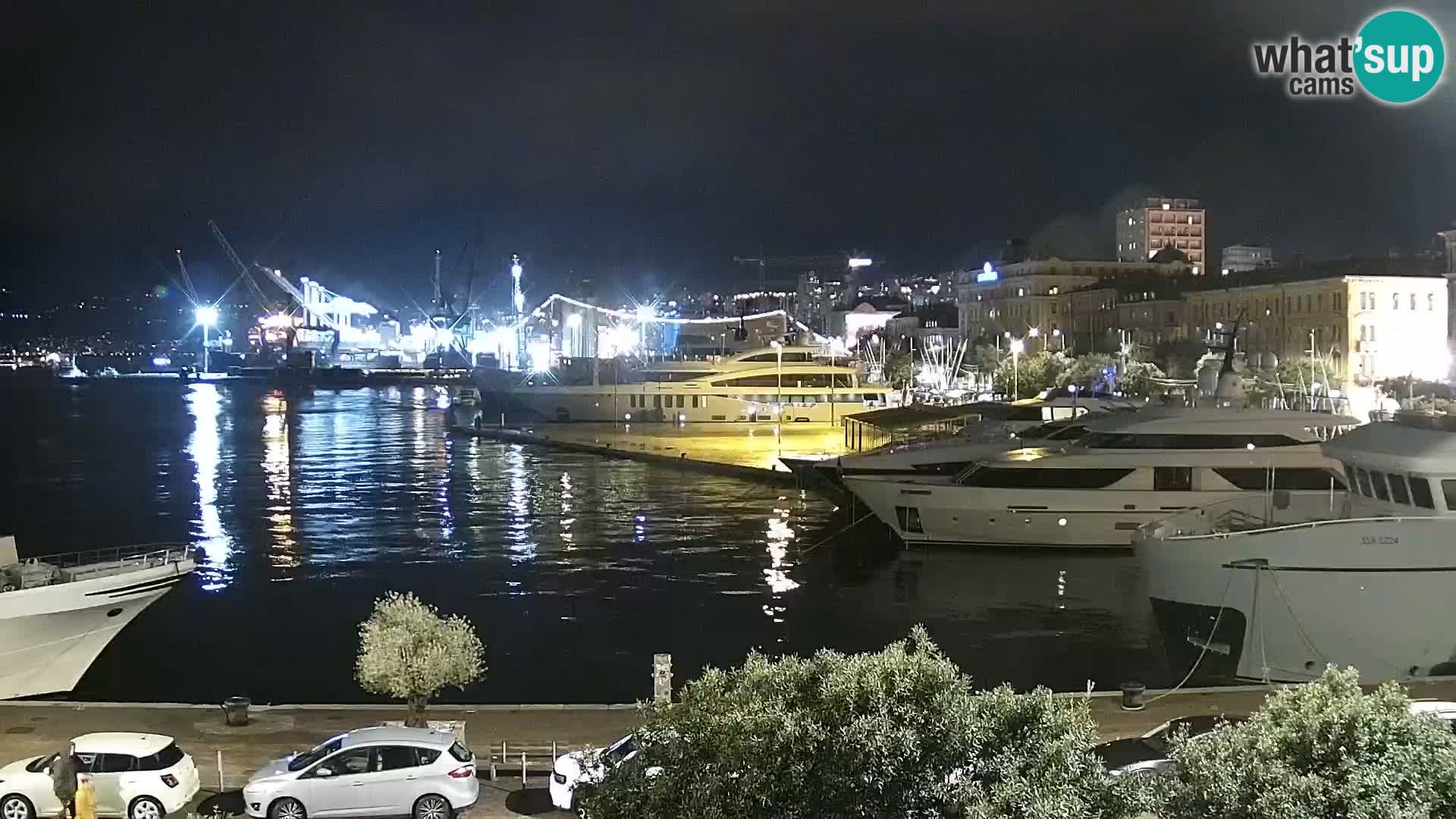 La Riva y Marina en Rijeka – Webcam en vivo Croacia