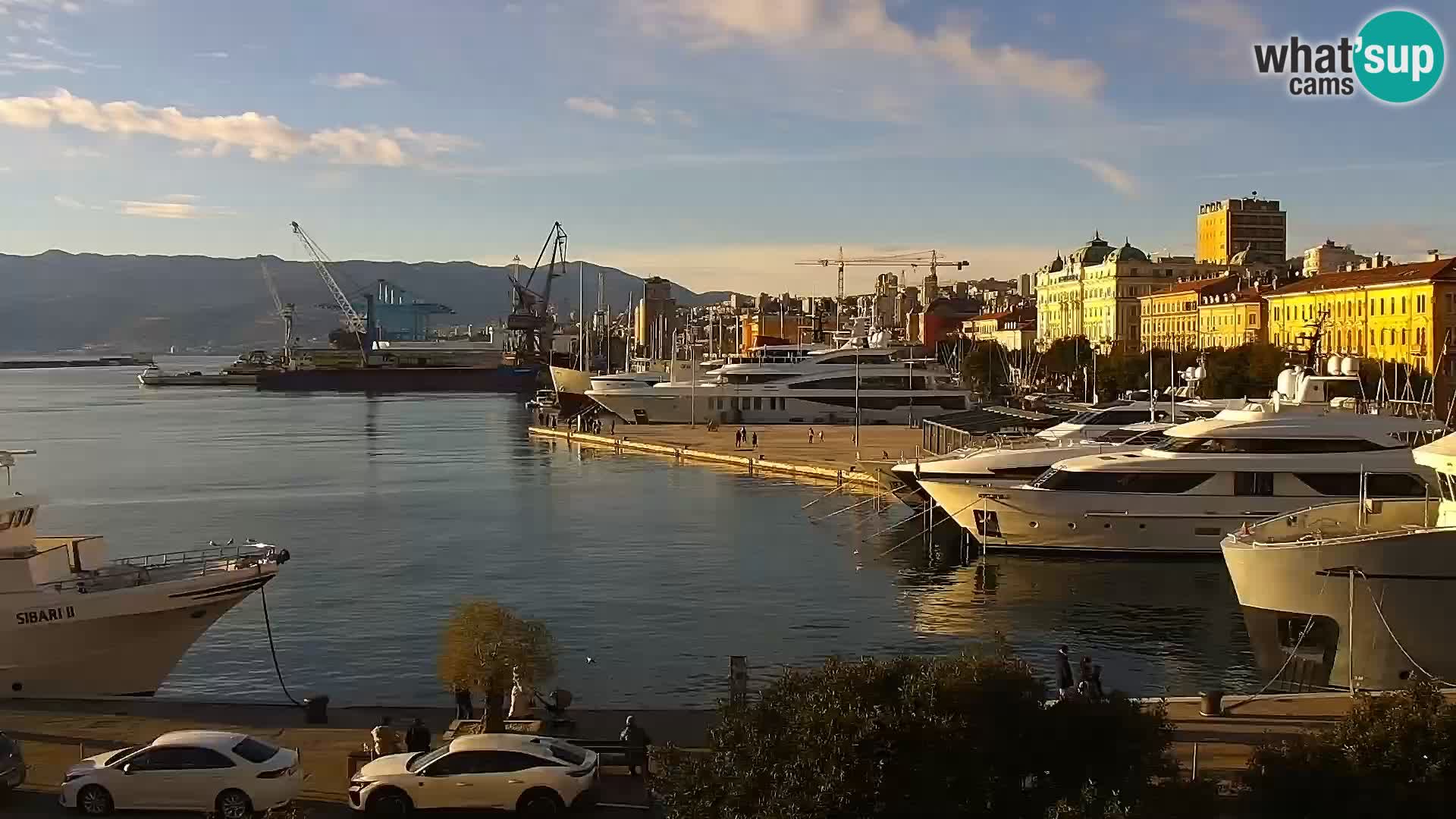 Die Riva und Marina in Rijeka – Live Webcam Kroatien