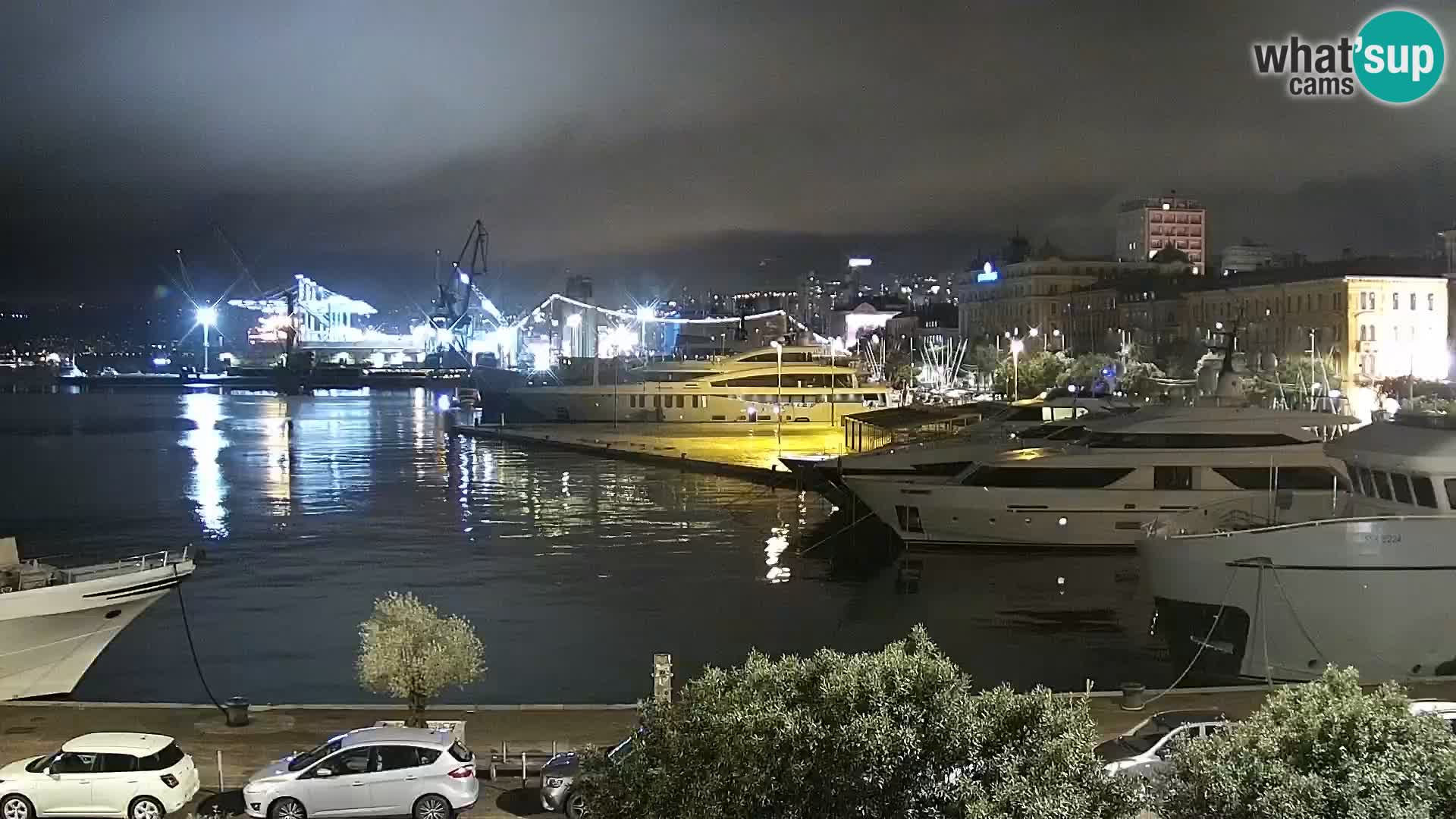 Die Riva und Marina in Rijeka – Live Webcam Kroatien