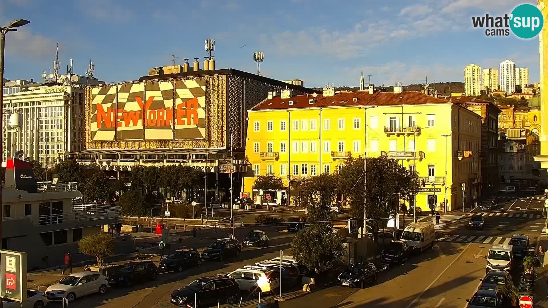 La Riva et Marina à Rijeka – Live Webcam Croatie