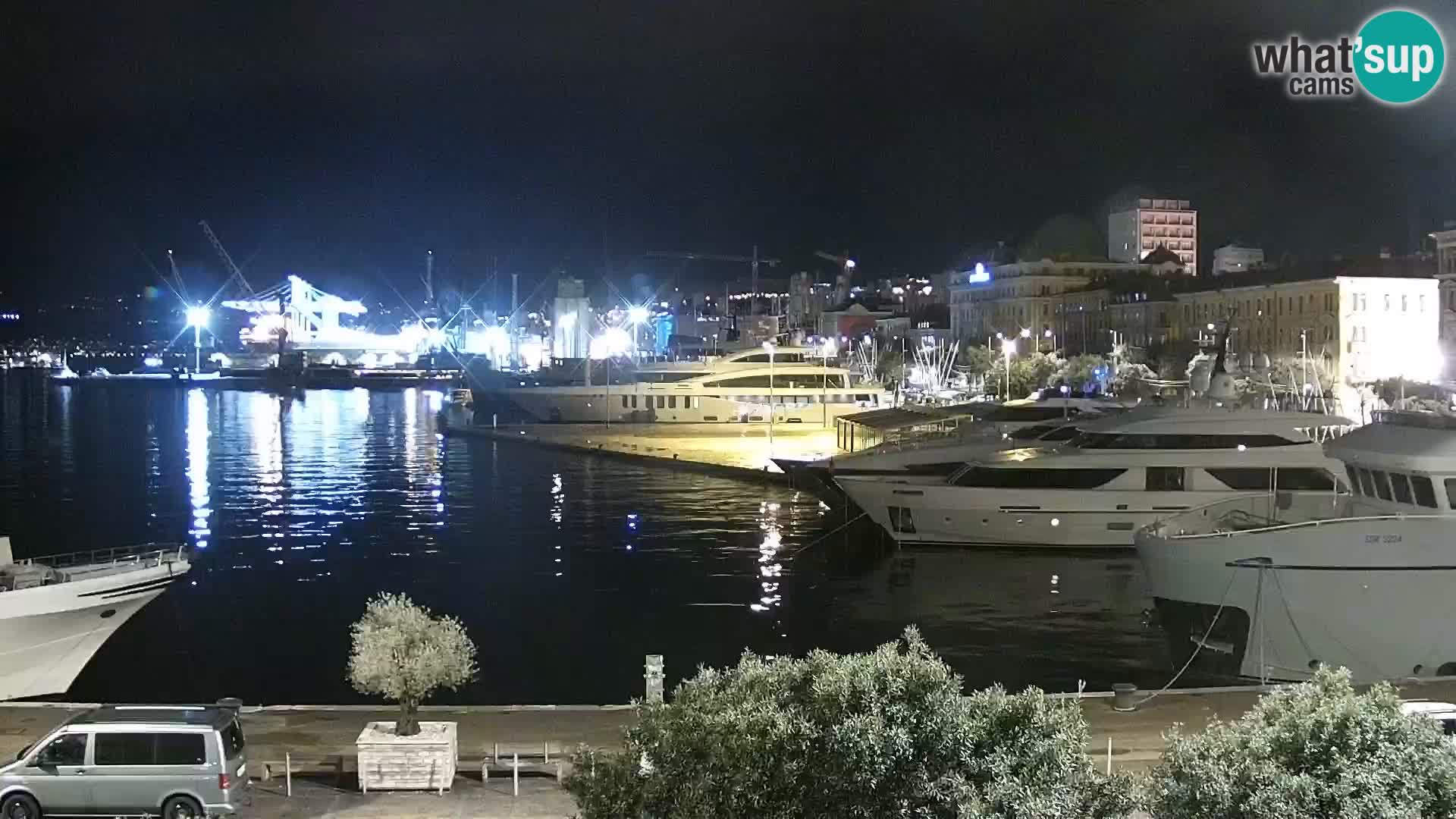 La Riva y Marina en Rijeka – Webcam en vivo Croacia