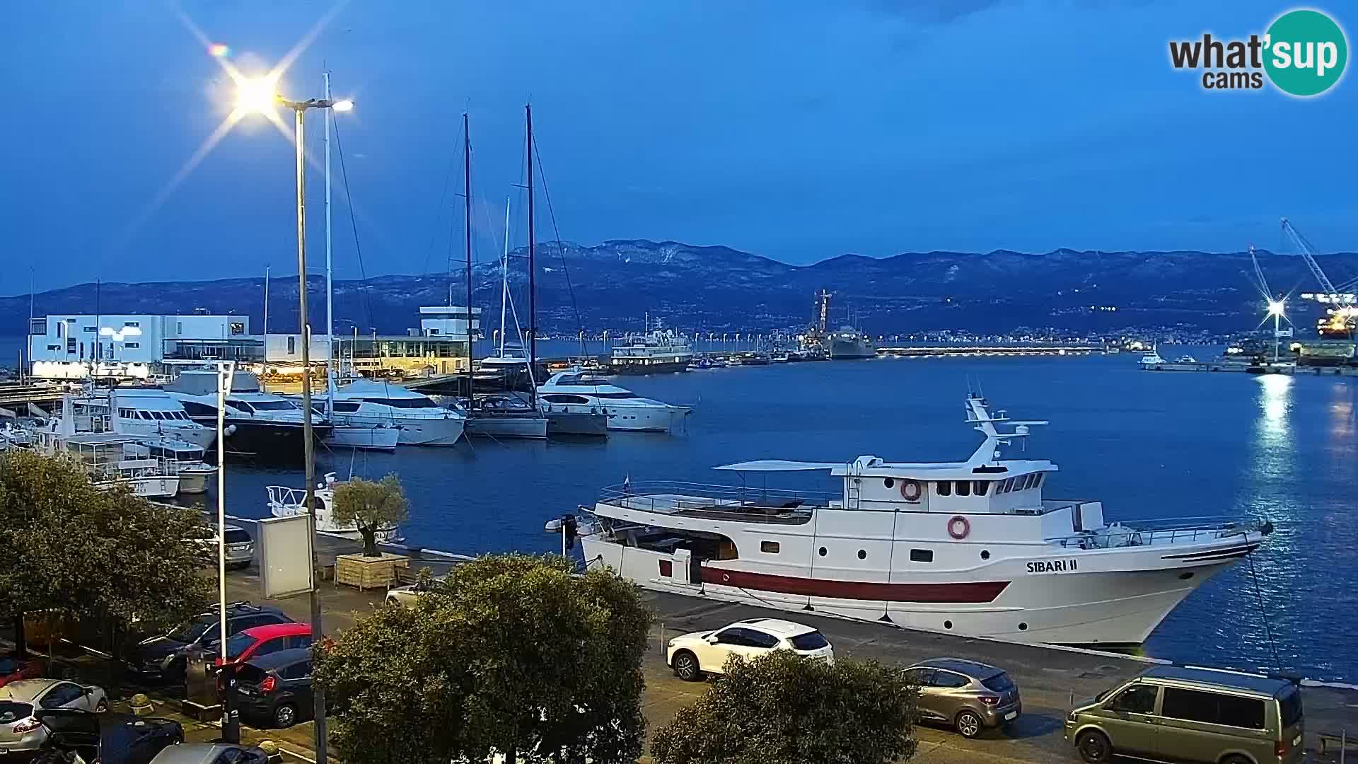 La Riva e la Marina a Rijeka (Fiume) – Live Webcam Croazia