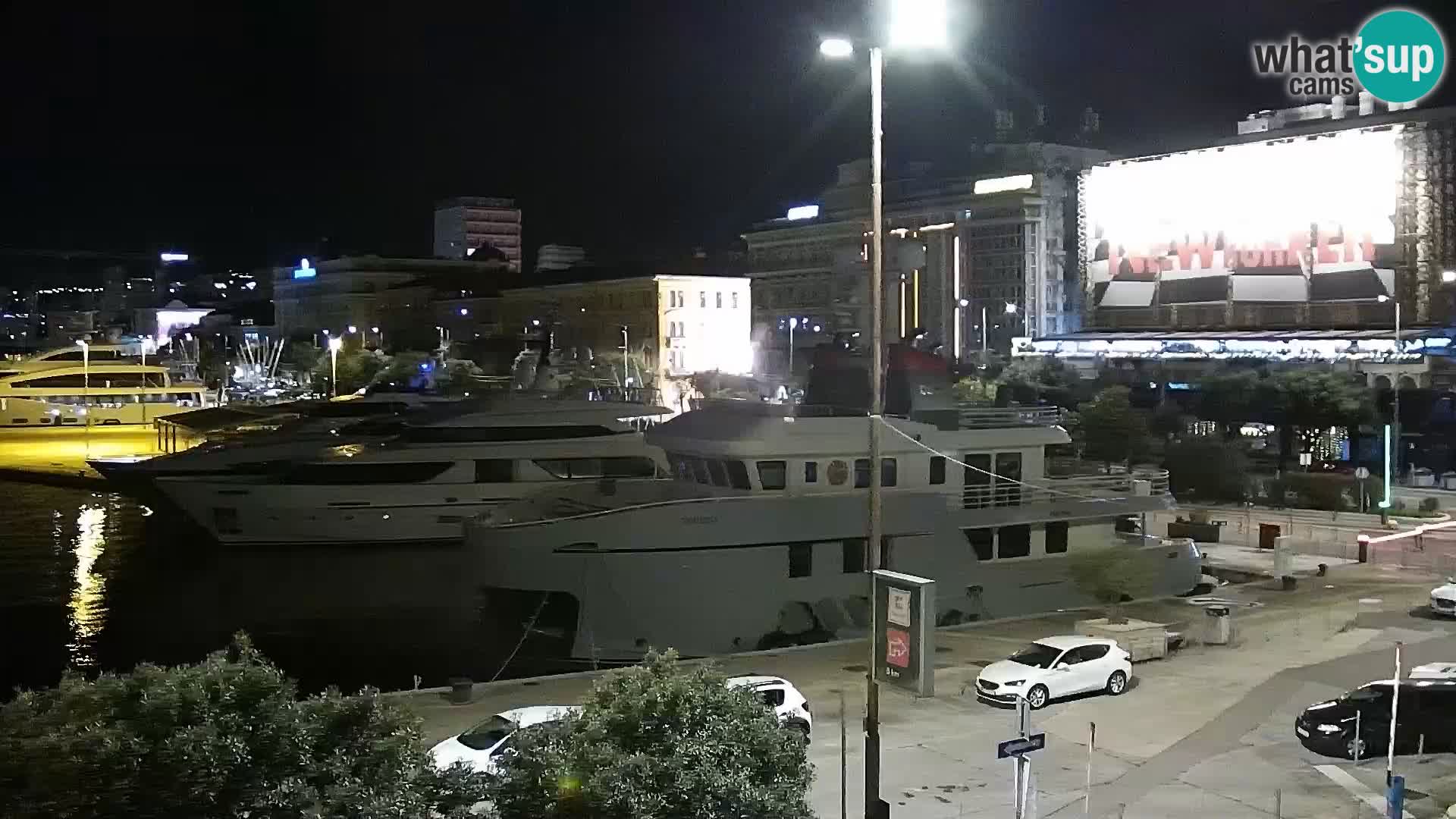 The Riva and Marina in Rijeka  – Live Webcam Croatia