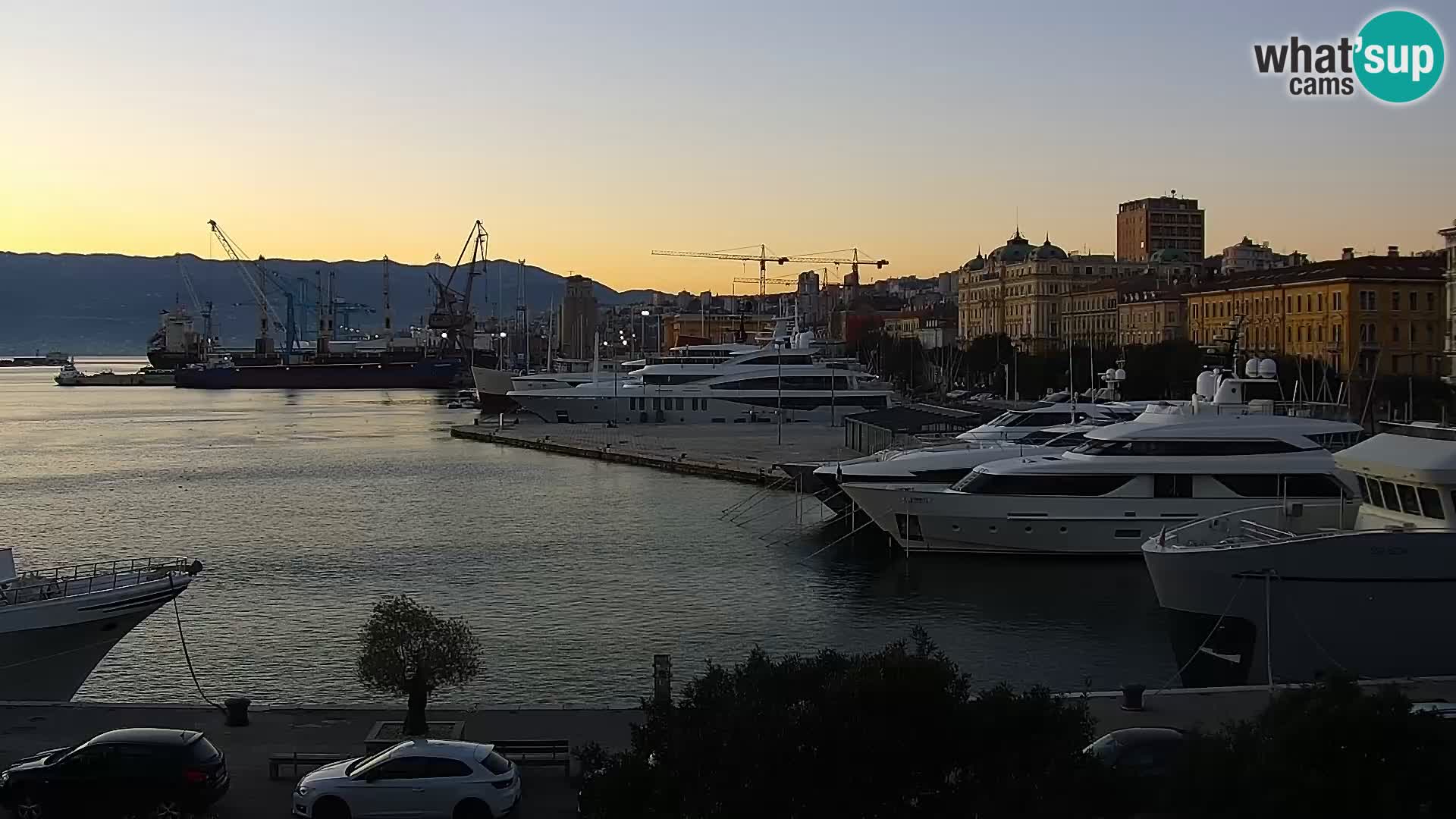 Die Riva und Marina in Rijeka – Live Webcam Kroatien