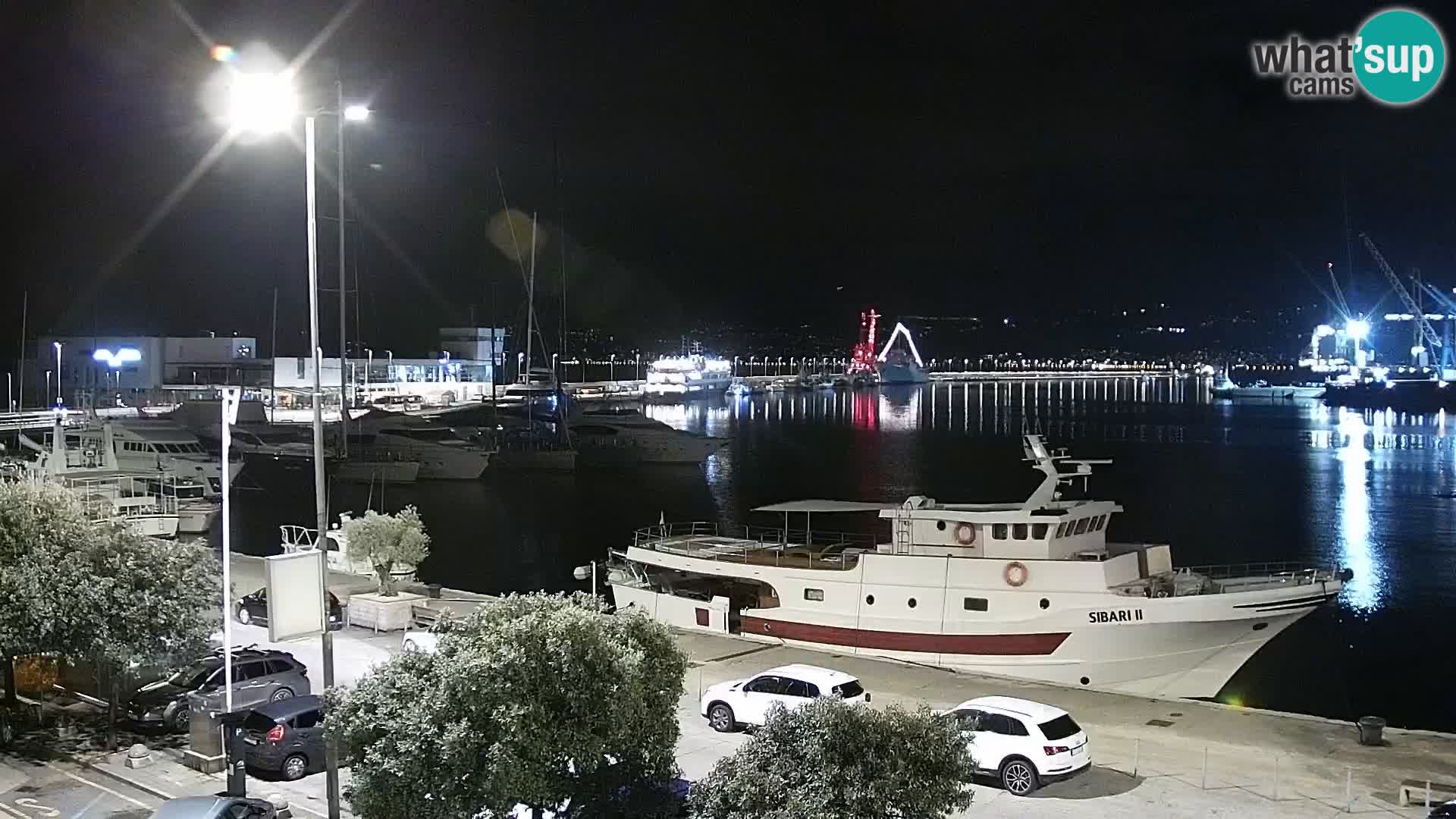 La Riva et Marina à Rijeka – Live Webcam Croatie