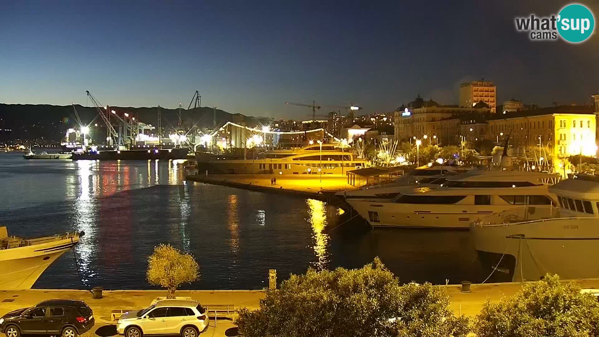 Die Riva und Marina in Rijeka – Live Webcam Kroatien