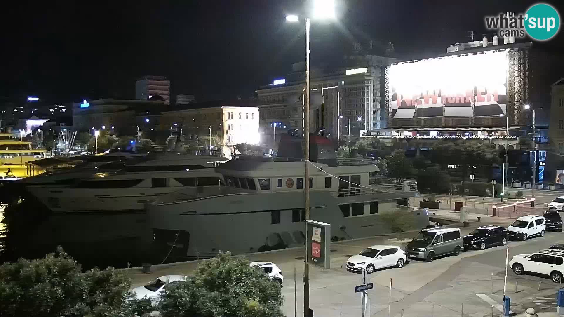 Die Riva und Marina in Rijeka – Live Webcam Kroatien