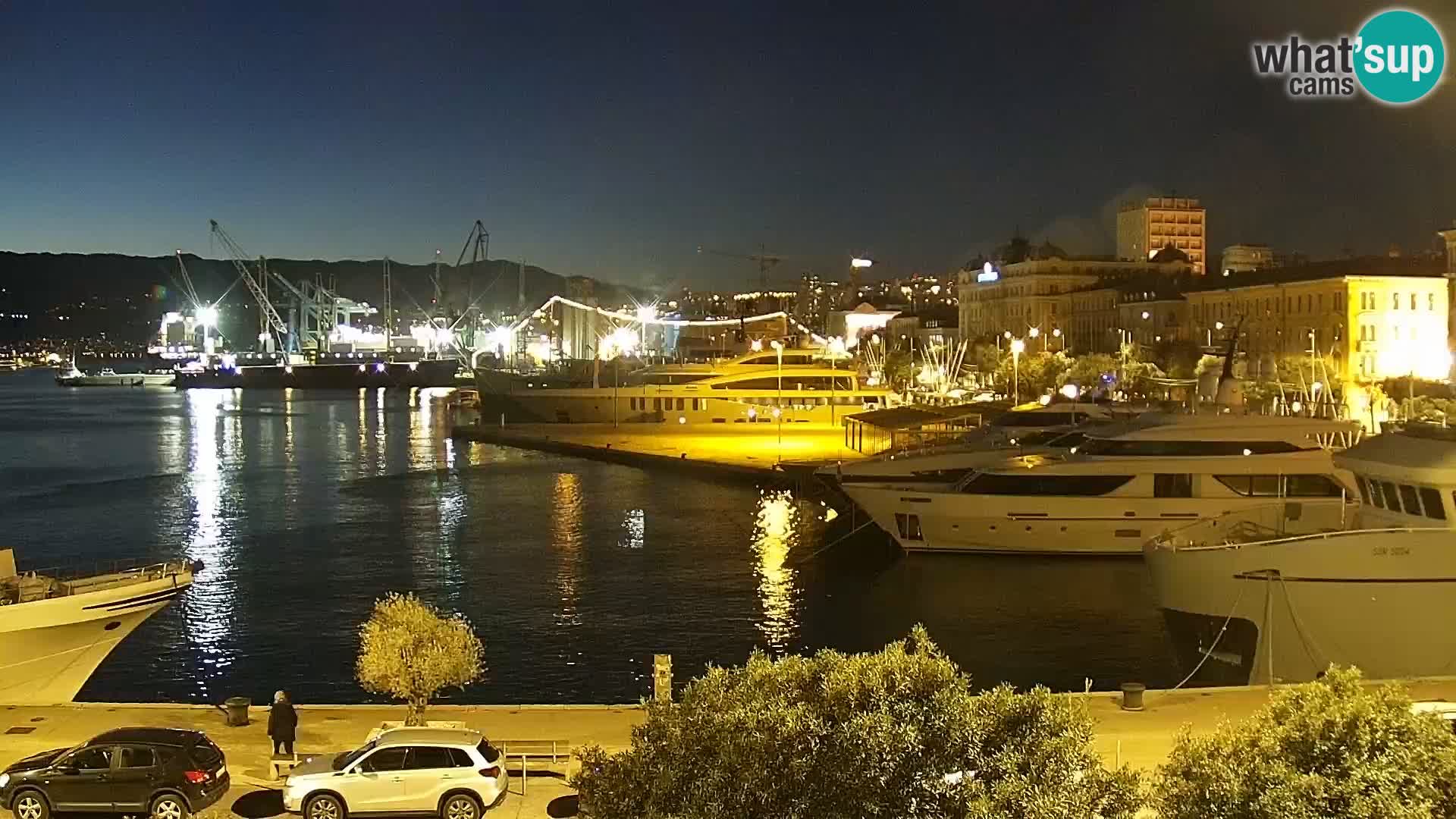 The Riva and Marina in Rijeka  – Live Webcam Croatia