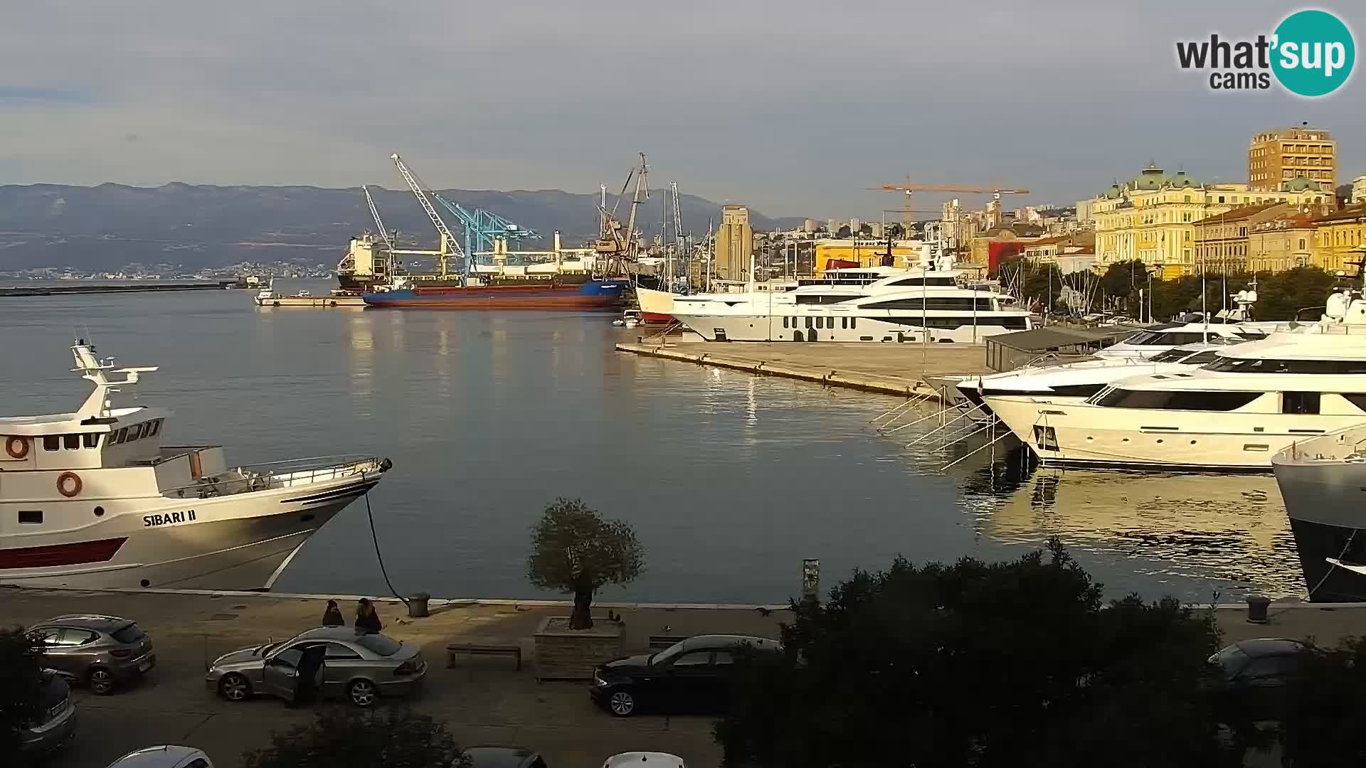 The Riva and Marina in Rijeka  – Live Webcam Croatia