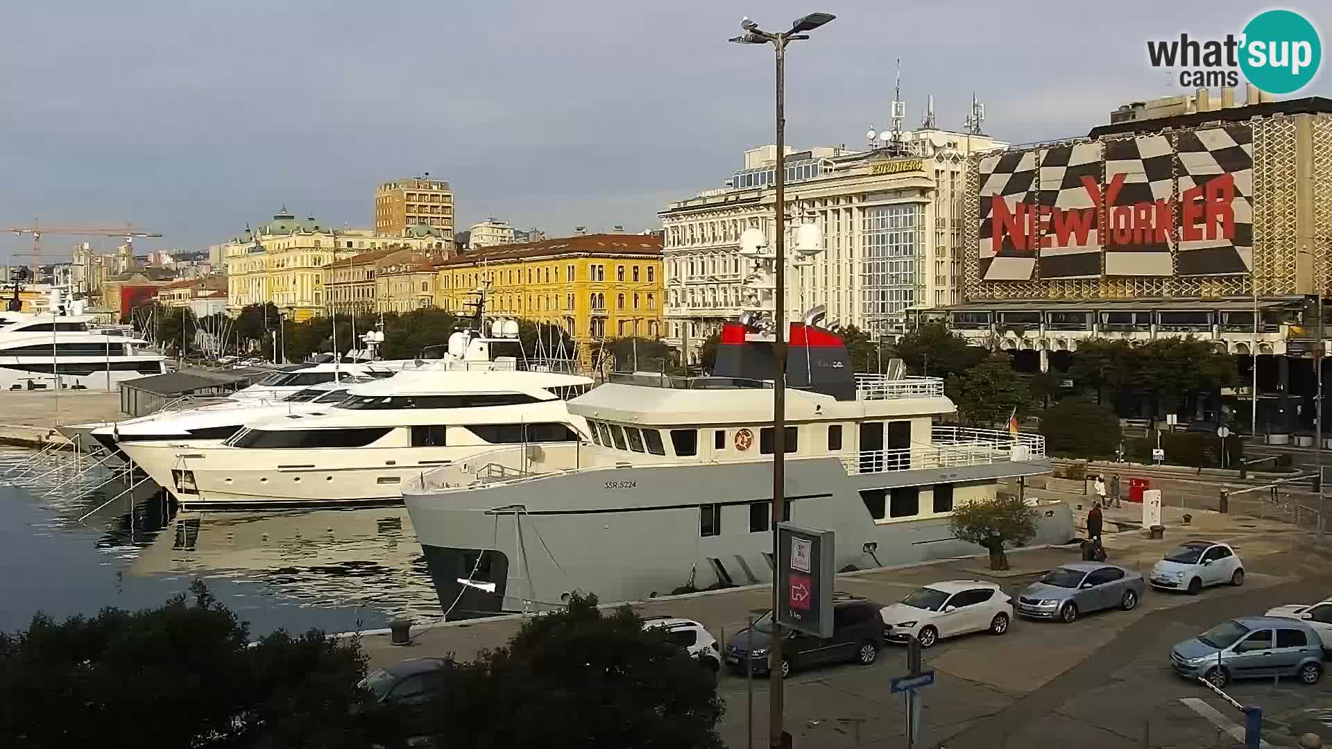 Die Riva und Marina in Rijeka – Live Webcam Kroatien