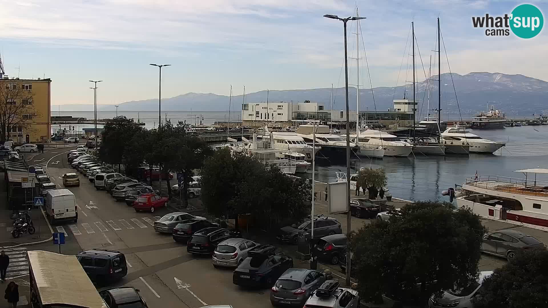 Die Riva und Marina in Rijeka – Live Webcam Kroatien