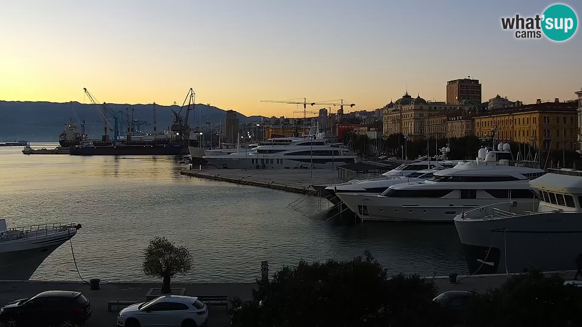 The Riva and Marina in Rijeka  – Live Webcam Croatia